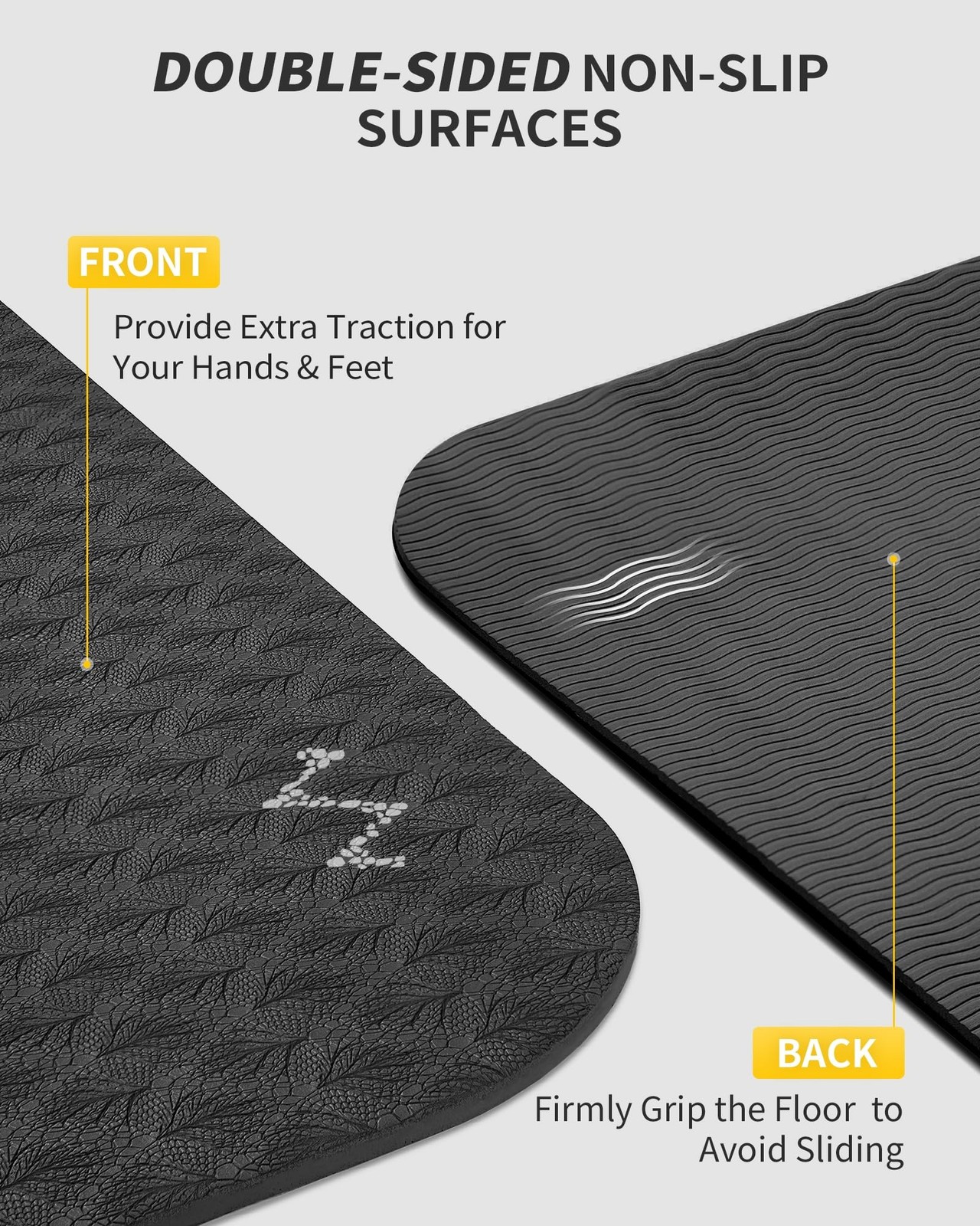 CAMBIVO Yoga Mat 72&Prime; x 48&Prime; Large Workout Mat for Home Gym Flooring | 6mm-12mm…