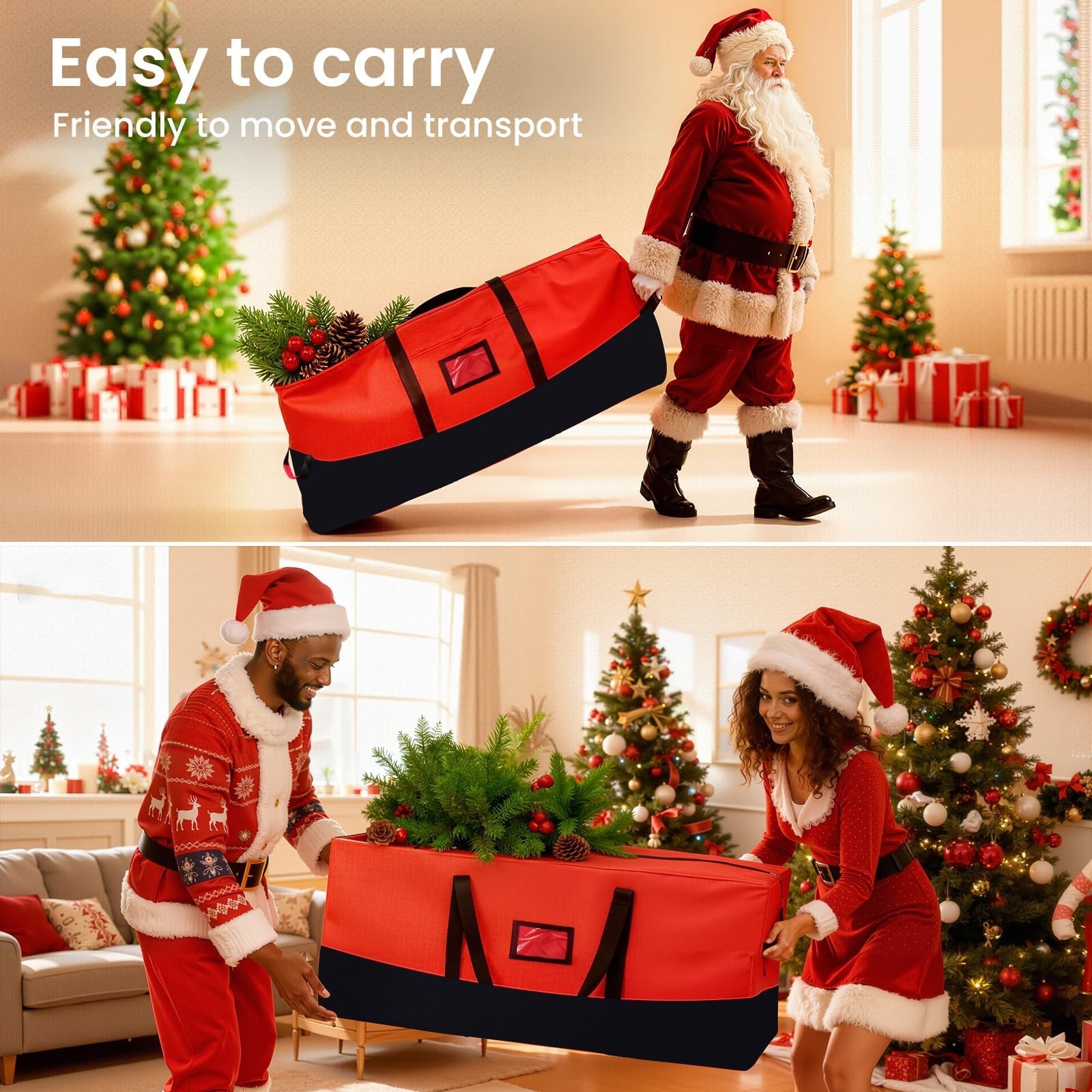 Heavy Duty Christmas Tree Storage Bag for Trees Up to 9ft – Waterproof, 60