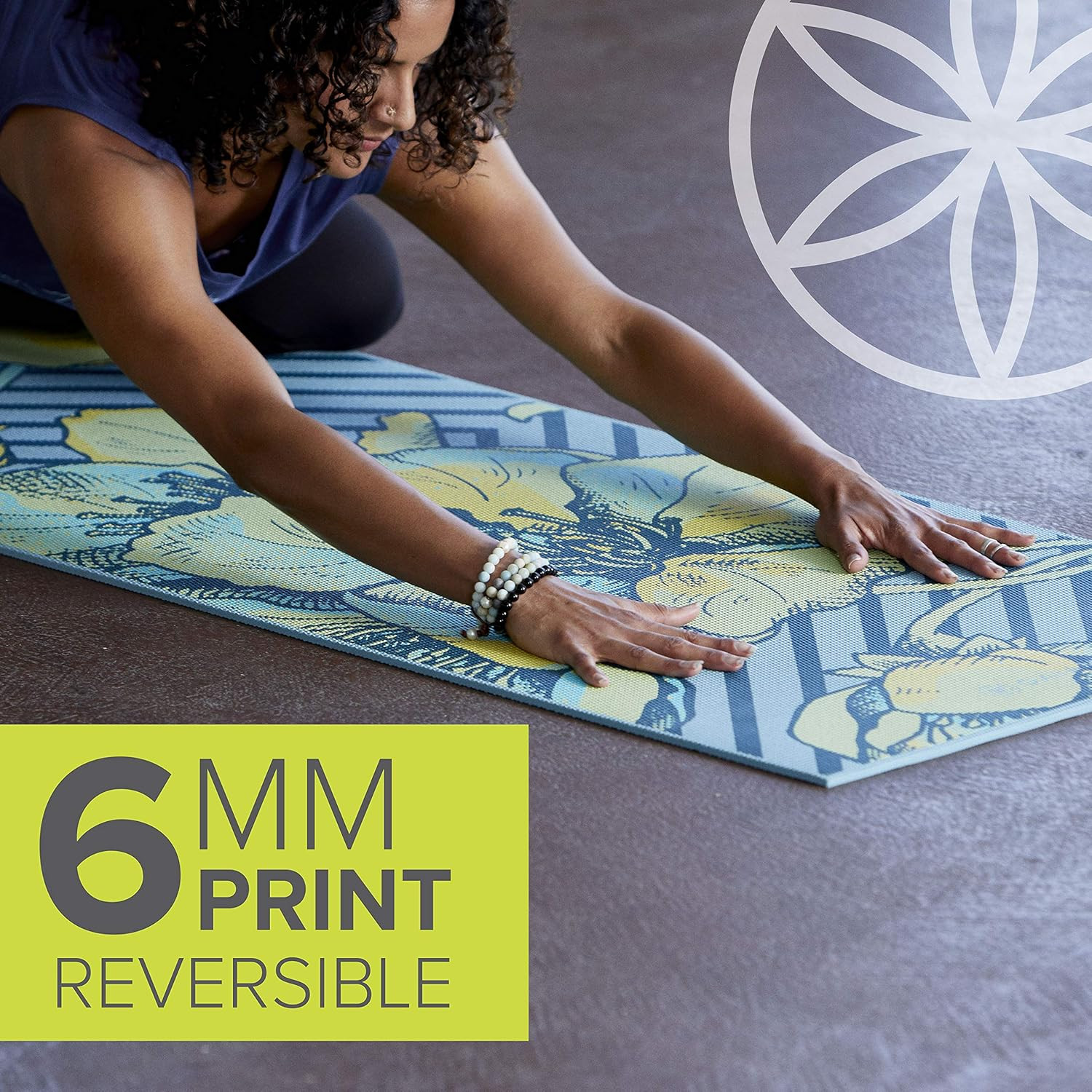 Yoga Mat – Premium Print Reversible Extra Thick Non Slip Exercise & Fitness Mat