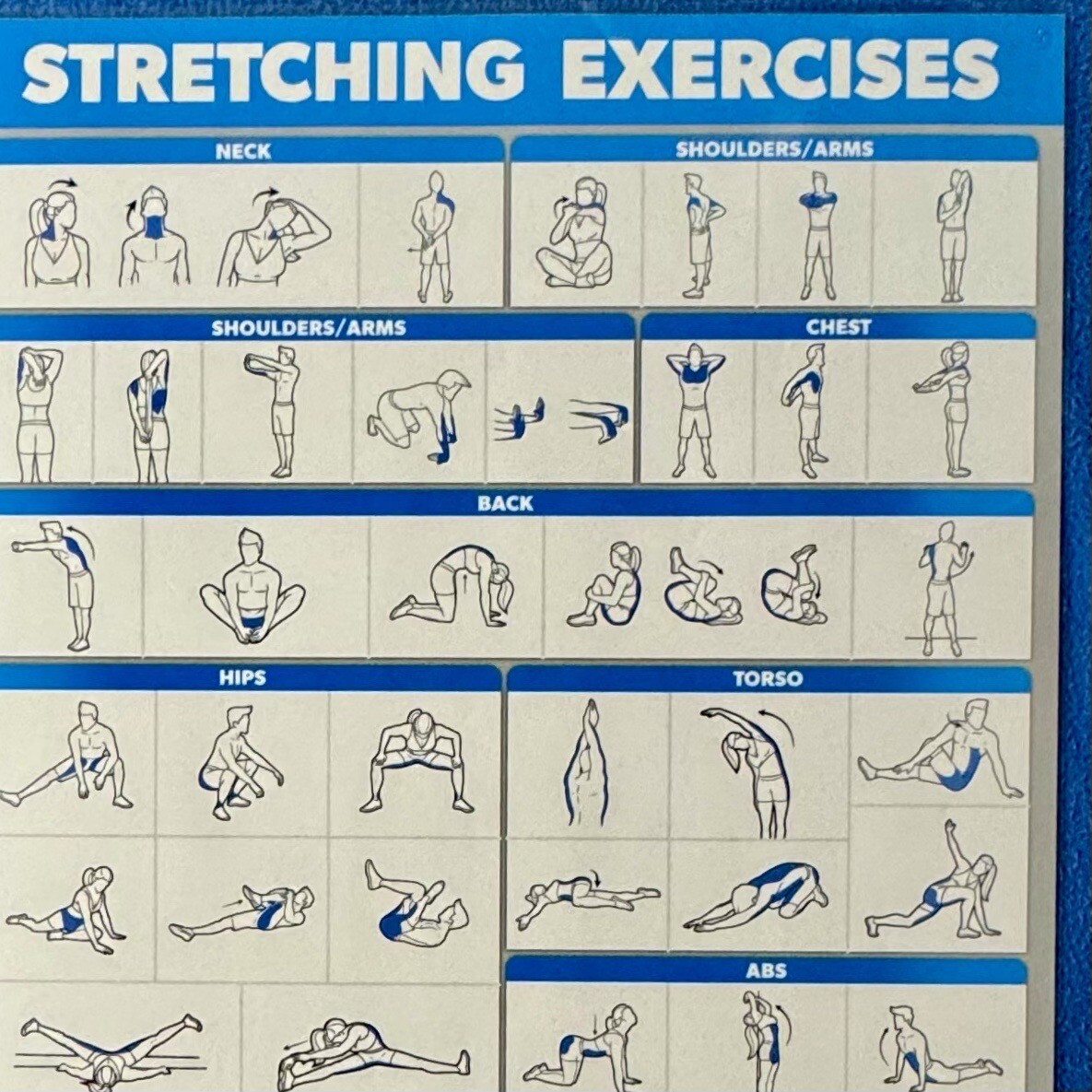 QuickFit Yoga Posters 4 Posters Stretching Warm-up Exercise Palace Learning