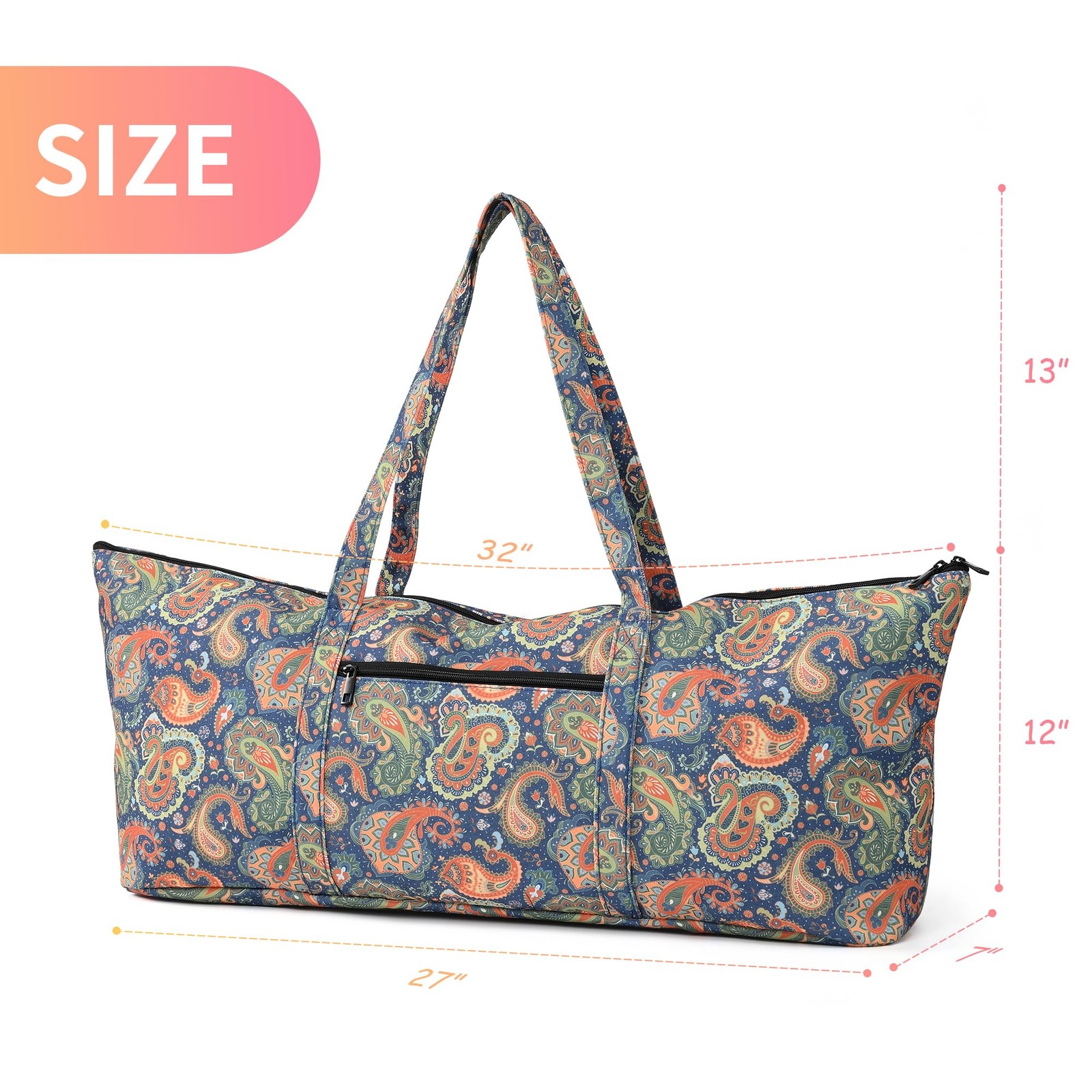 Large Yoga Mat Bag Carrier Gym Tote Wet Pocket Workout Pilates Travel Women