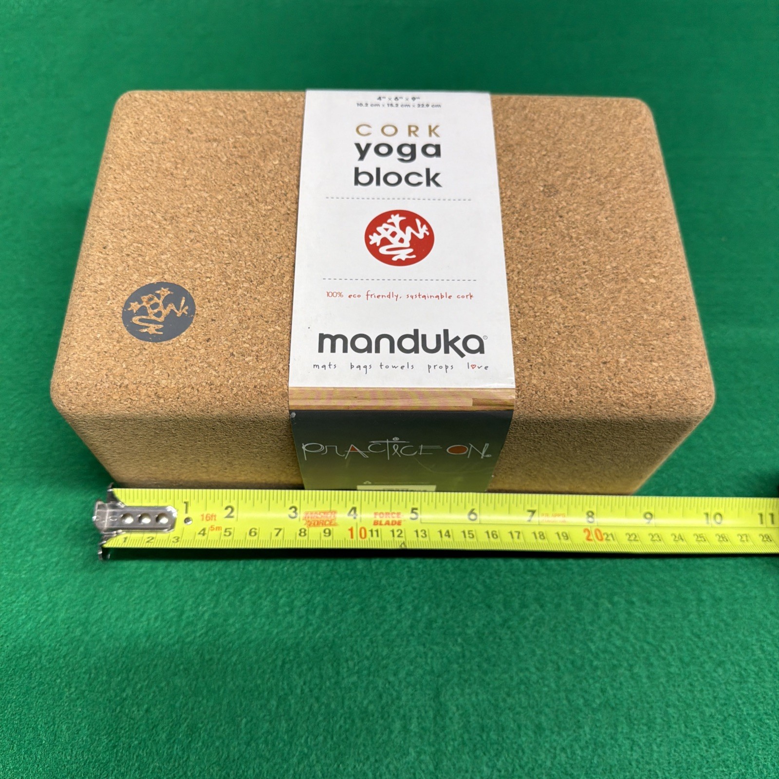 Manduka Cork Yoga Block Improve Strength Balance Flexibility Barre Natural
