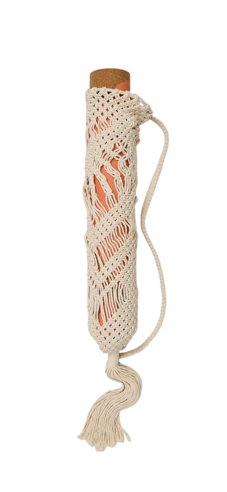 New Oak And Reed Beige Macrame Yoga Carry Bag Boho Free People 100% Cotton