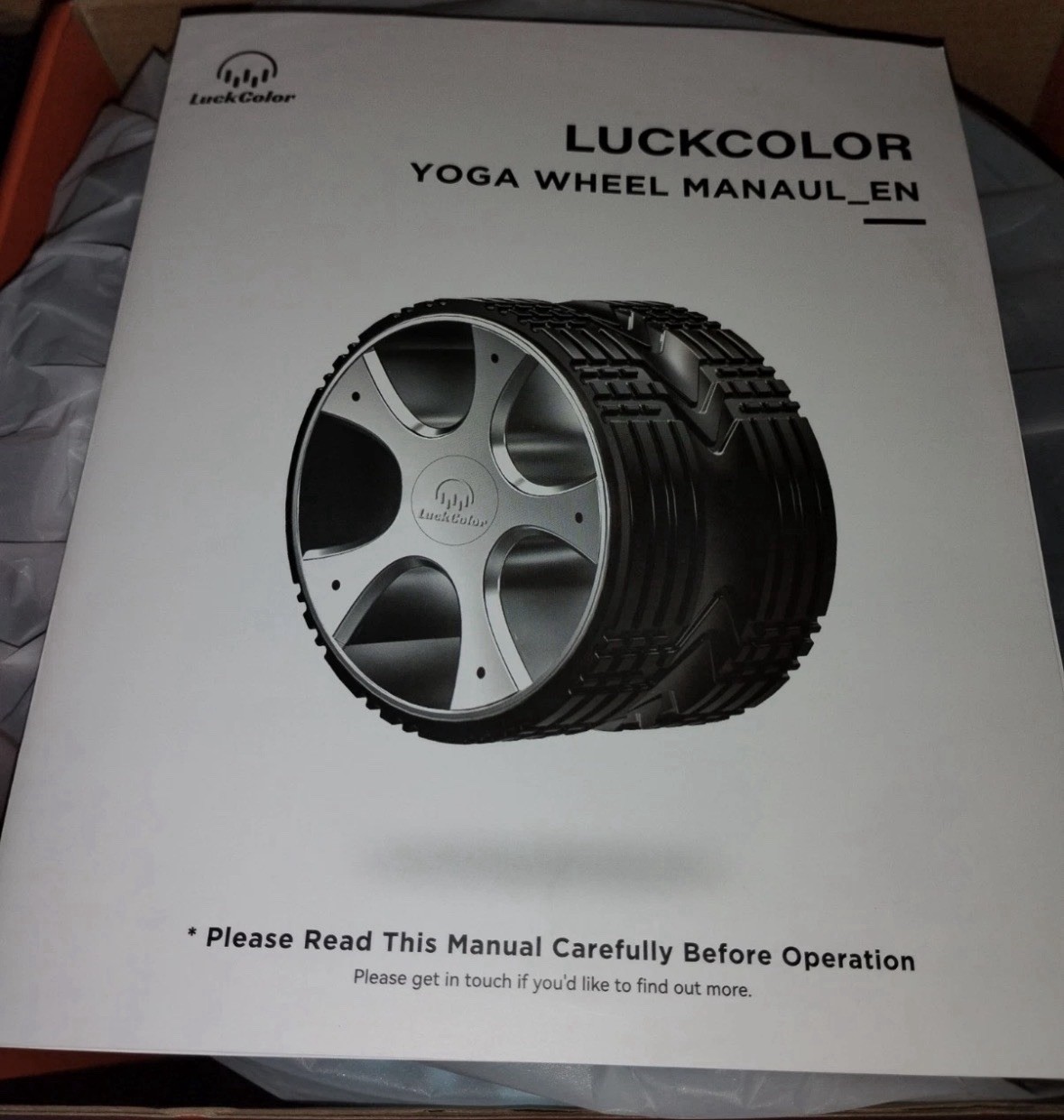 Luck Color 9”in Yoga Wheel Orange & Black Flexibility Backbends Balance Poses