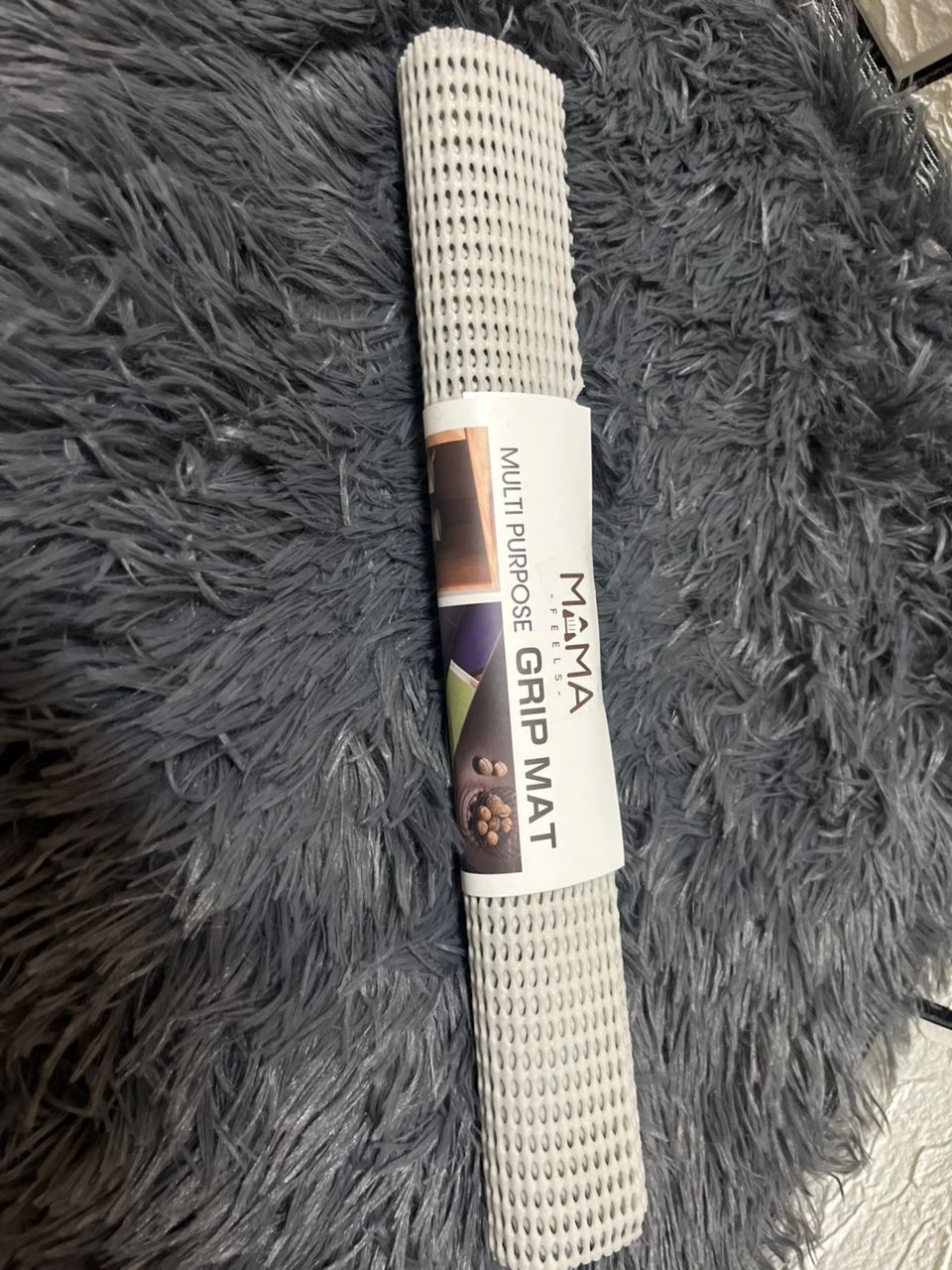 Multipurpose PVC grip mat Odor Free Hand Washable Grey Color Pack of 1 Free Pos