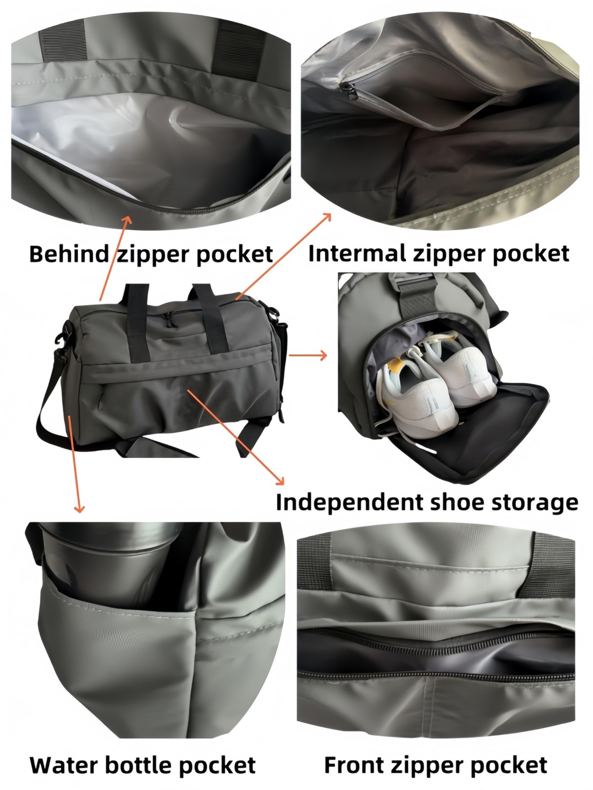Gym Bag for Women/Men with Shoes Compartment, Small Fitness Sports Bag with W…