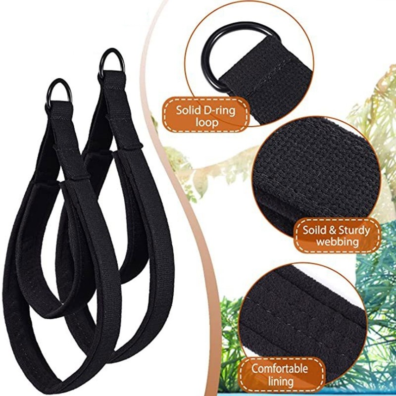 Pilates Reformer Double Straps Handle D-Ring Fitness Yoga Accessories Gift