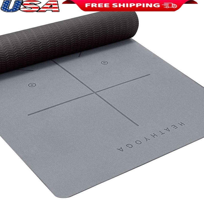 Eco Friendly TPE Yoga Mat 6mm Thickness Non Slip Body Alignment Extra Large 72&Prime;