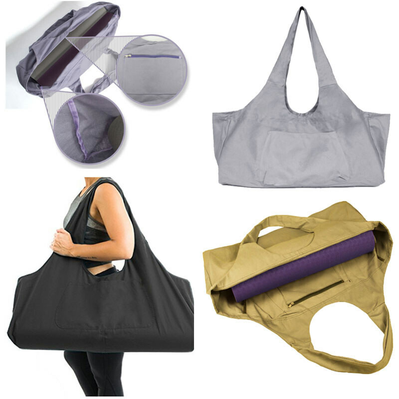 Large Capacity Utility Yoga Mat Exercise Shoulder Carrier Strap Sling Duffle Bag