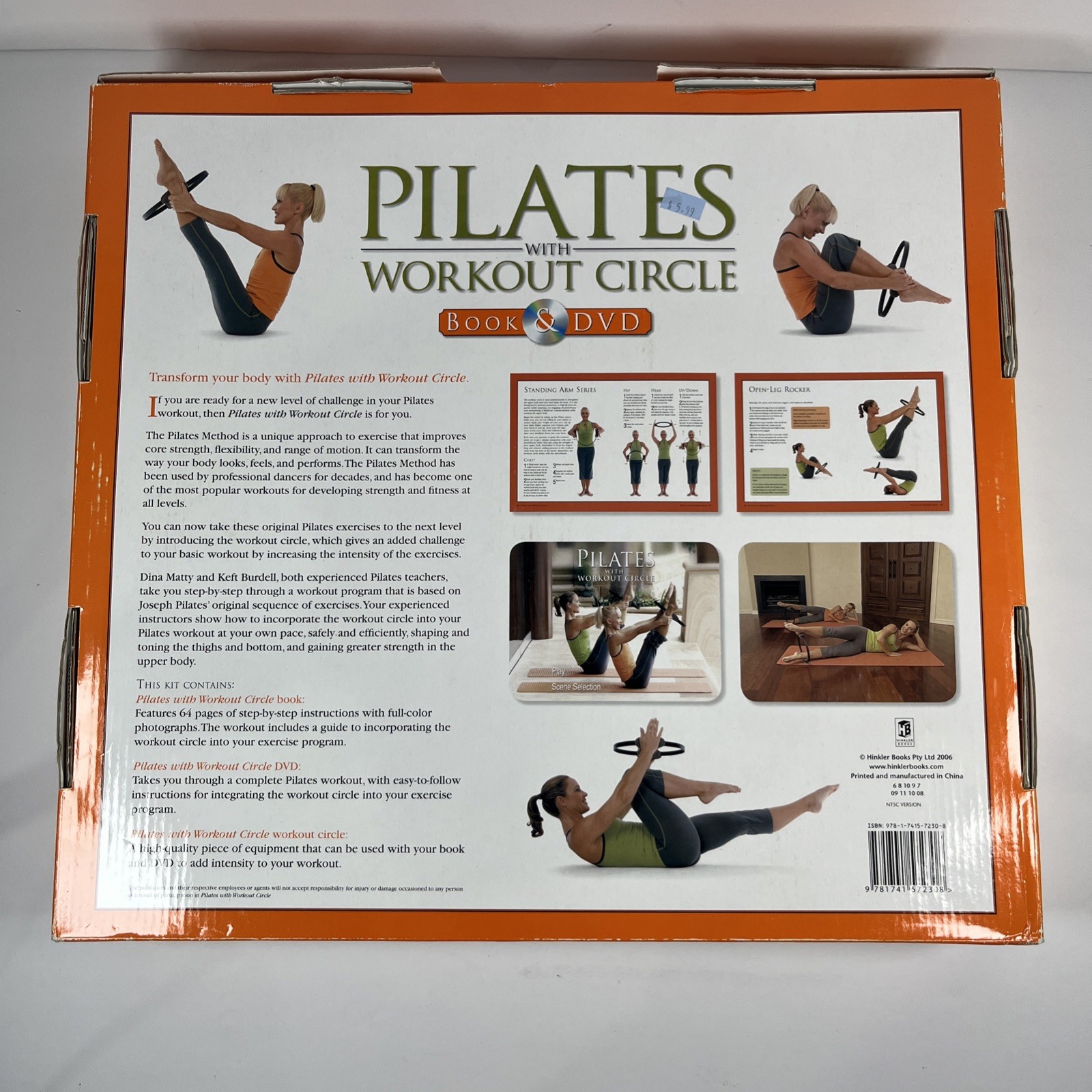 Pilates With Workout Circle Book & DVD with 64 Pg Book & 42 Minute DVD w Circle