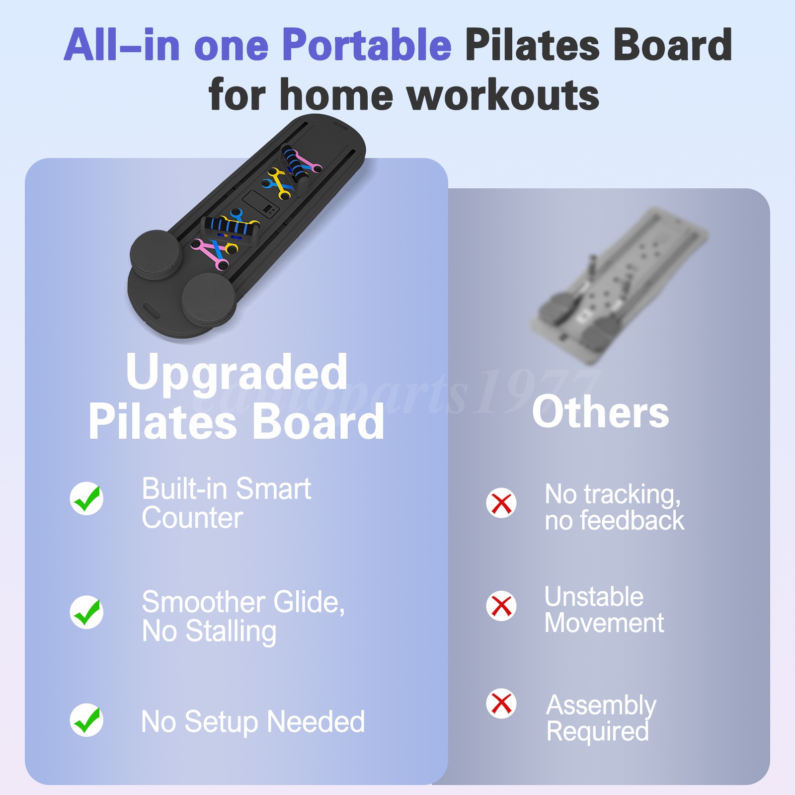 Pilates Board 2025 Pilates Reformer Set, Multi-Purpose Foldable Pilates Reform