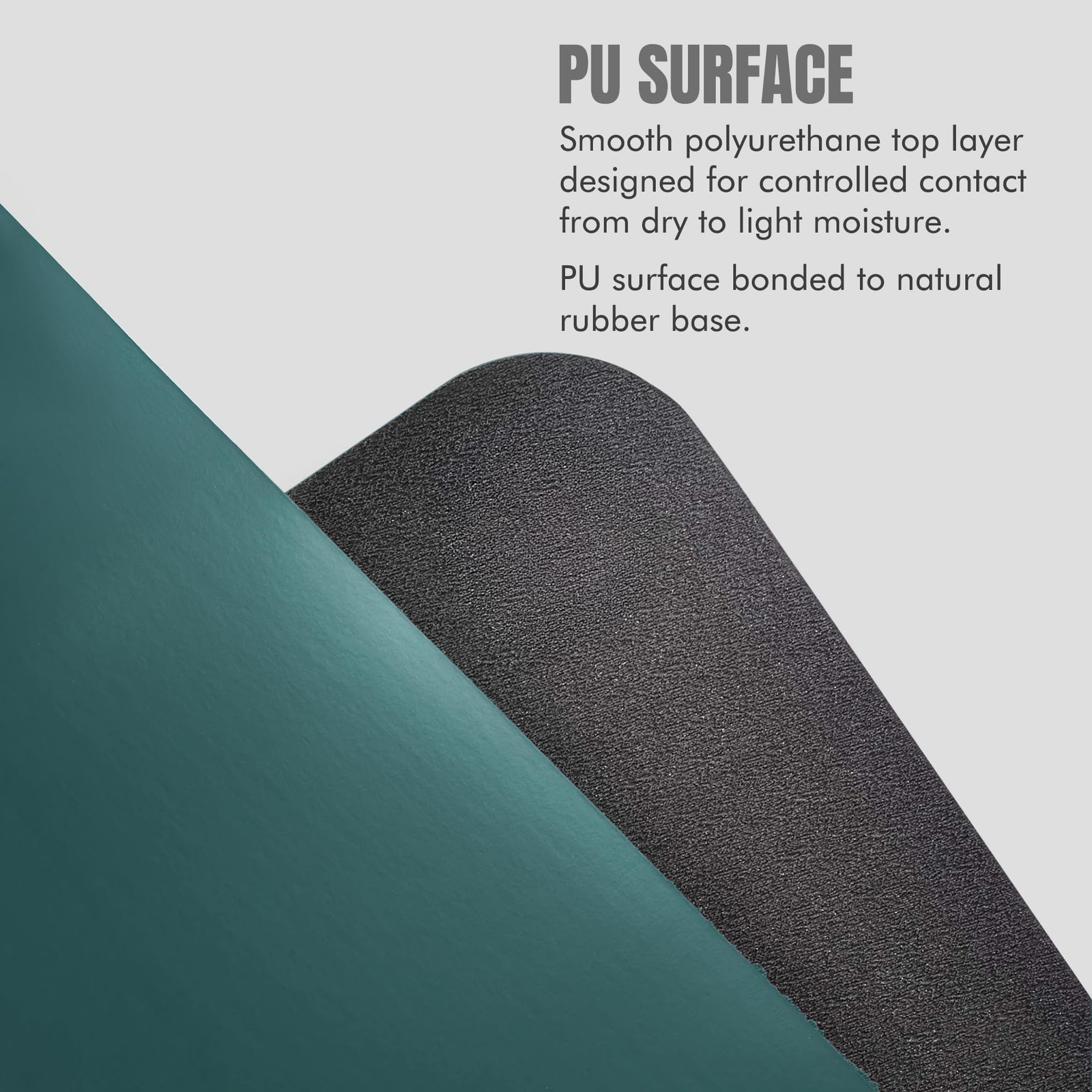 Yoga Mat PU Rubber, Non 72 x 24 inches, Blackish Green Rubber 72×24