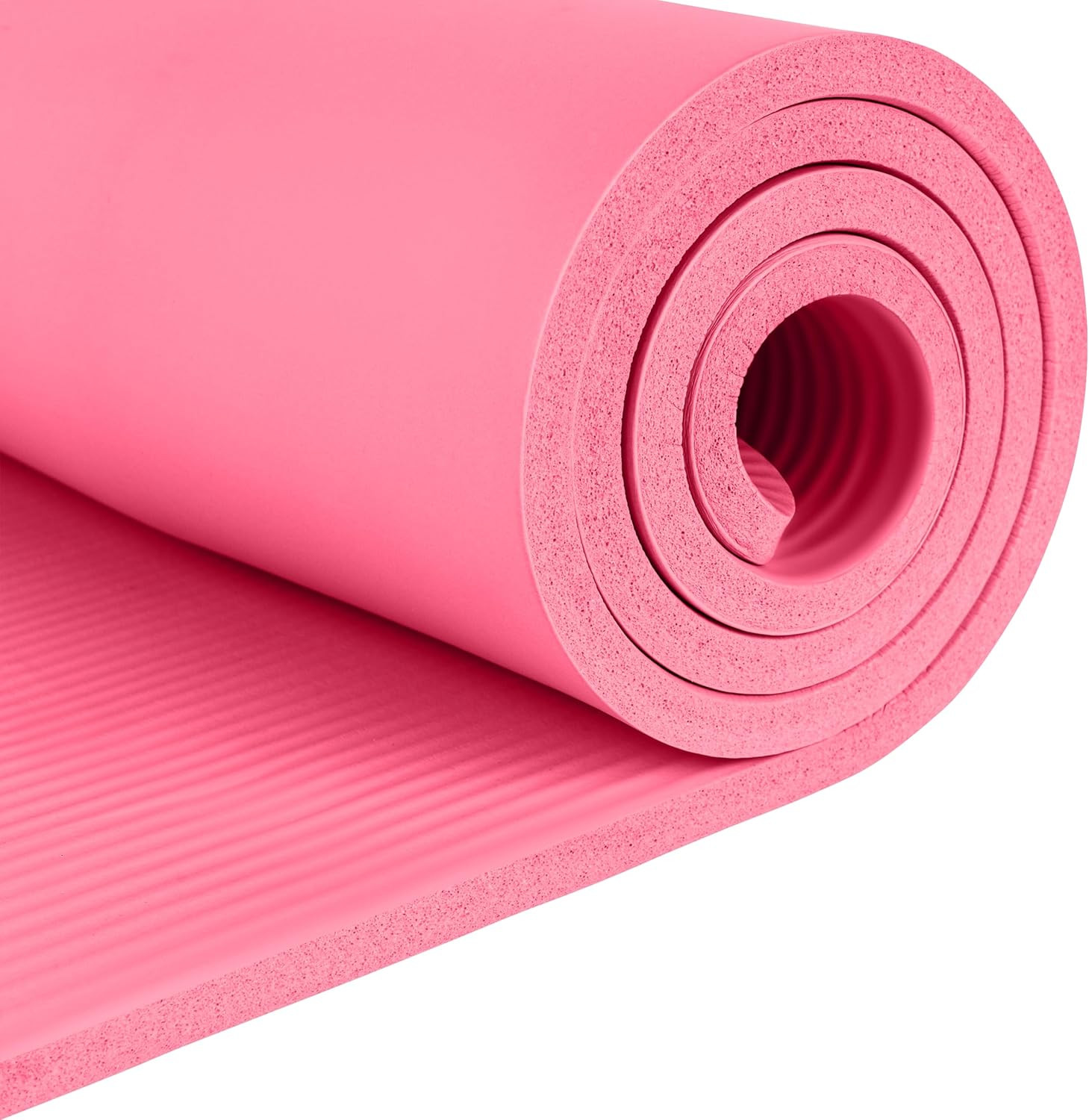 Solana Yoga Mat Thick 1/2In Non-Slip Workout Mat with Nylon Strap – 72X24In Exer