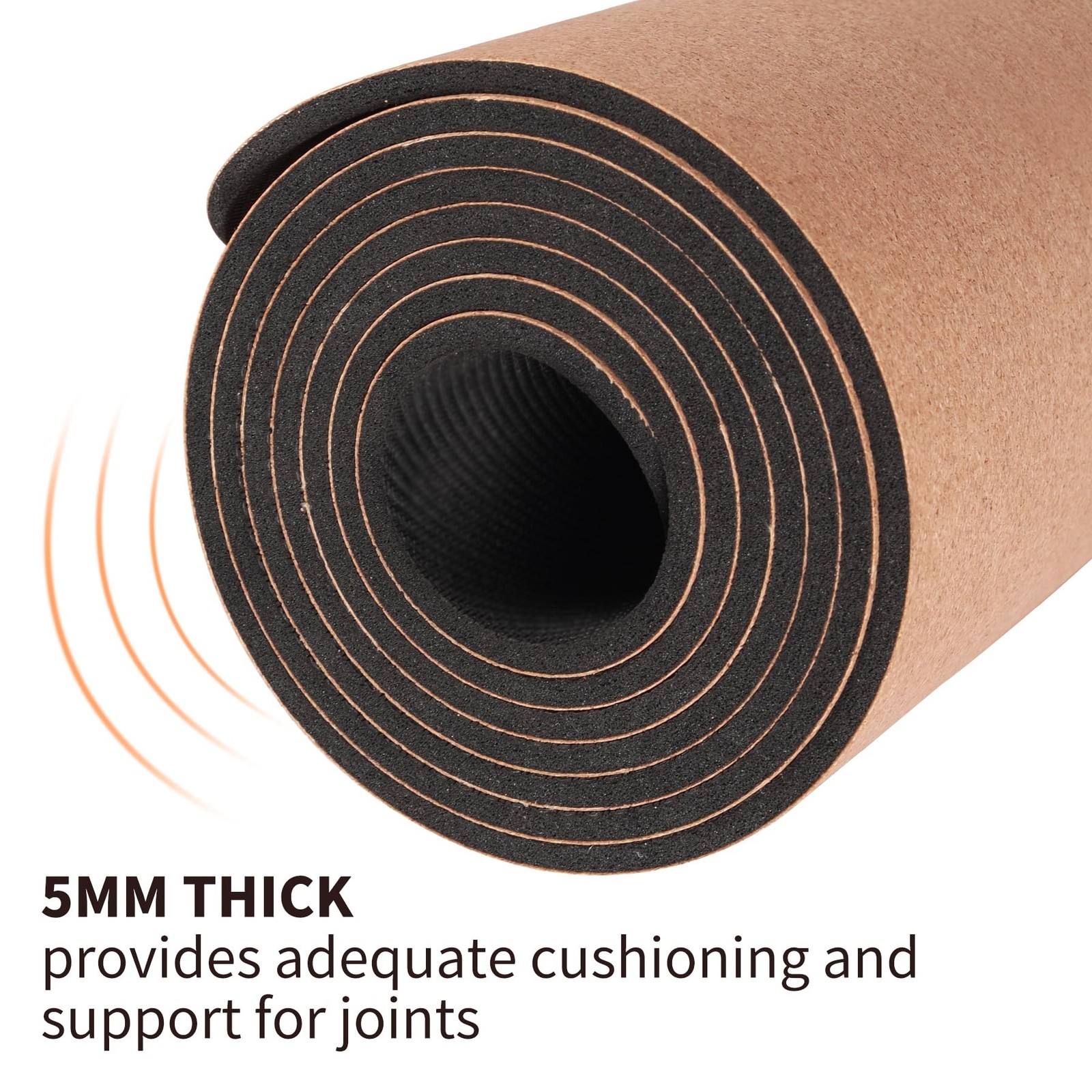 Premium Cork Yoga Mat Non Slip Thick Cork Exercise & Fitness Mat for Yoga, Pi…