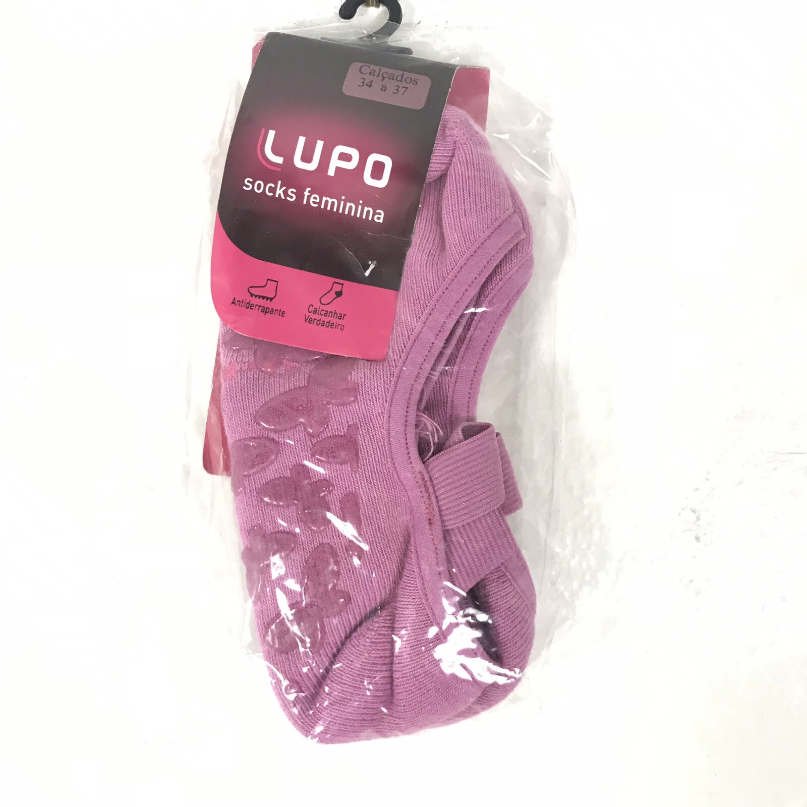 NWT Women&rsquo;s Butterfly No Slip Yoga Barre Grip Sock Size 34-37