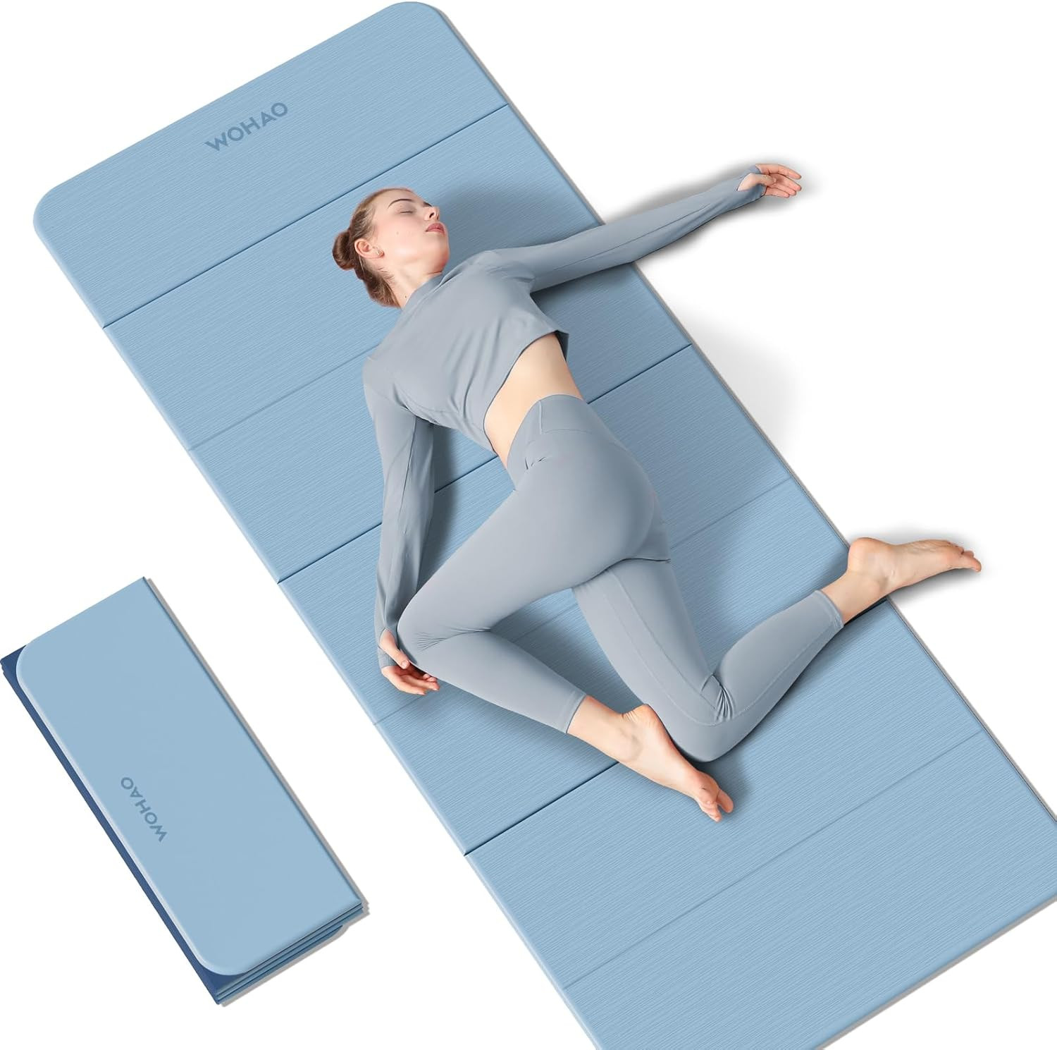7-Fold Yoga Mat 70&Prime;X24&Prime; – 1/2 Inch Thick Folding Exercise Mat, Compact Non-Slip