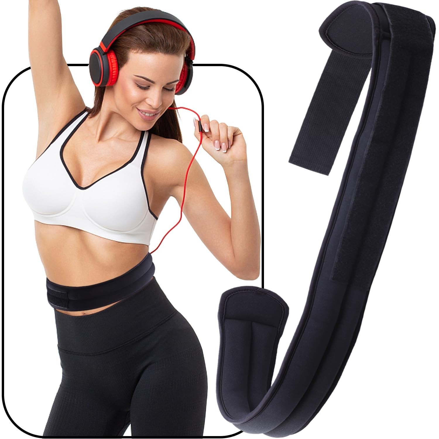 Weighted Belt 30&Prime;-42&Prime;Adjustable Sport Fitness Belt for Abs Strengthening Work…