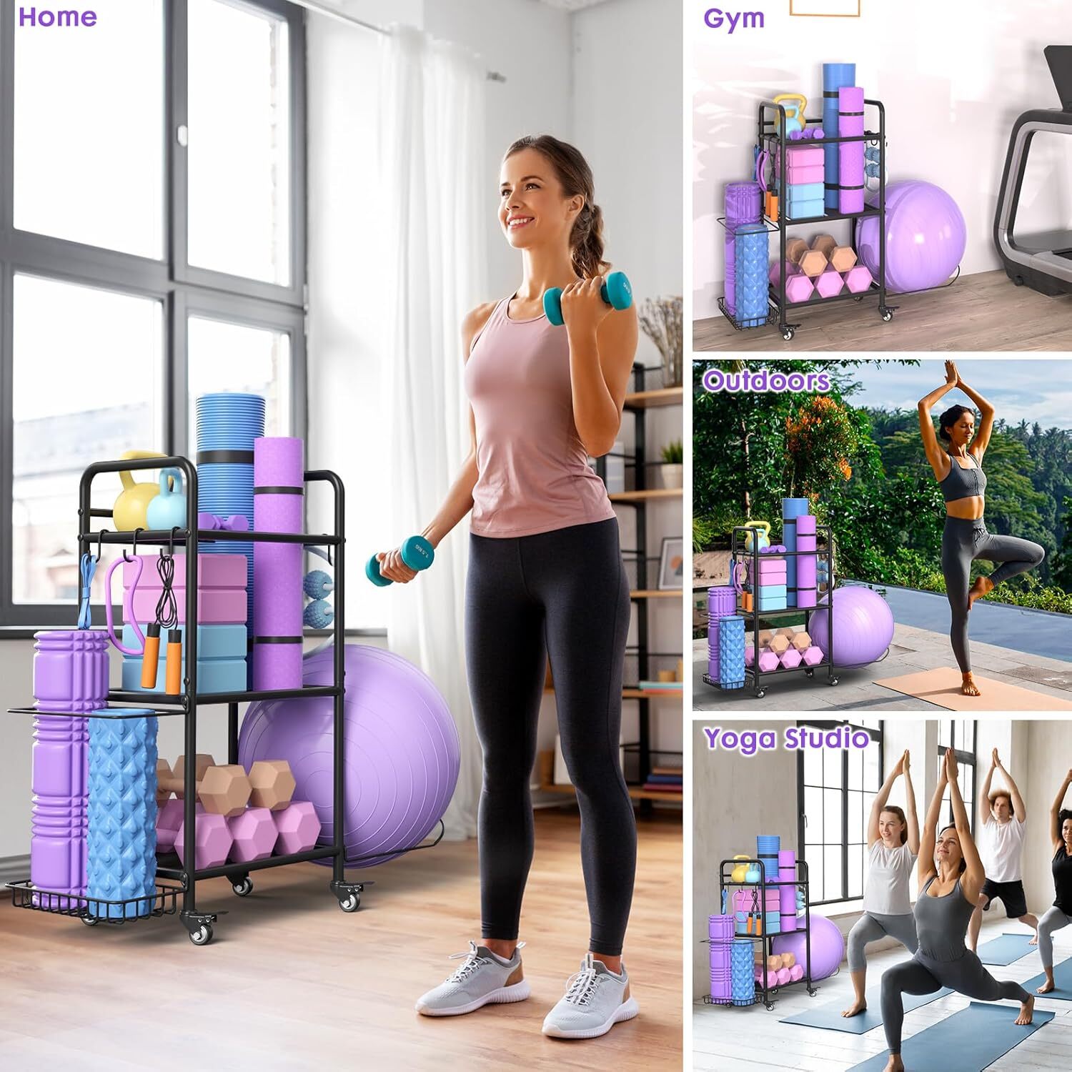 Gym Storage Racks Exercise Equipment Storage and Organization Racks