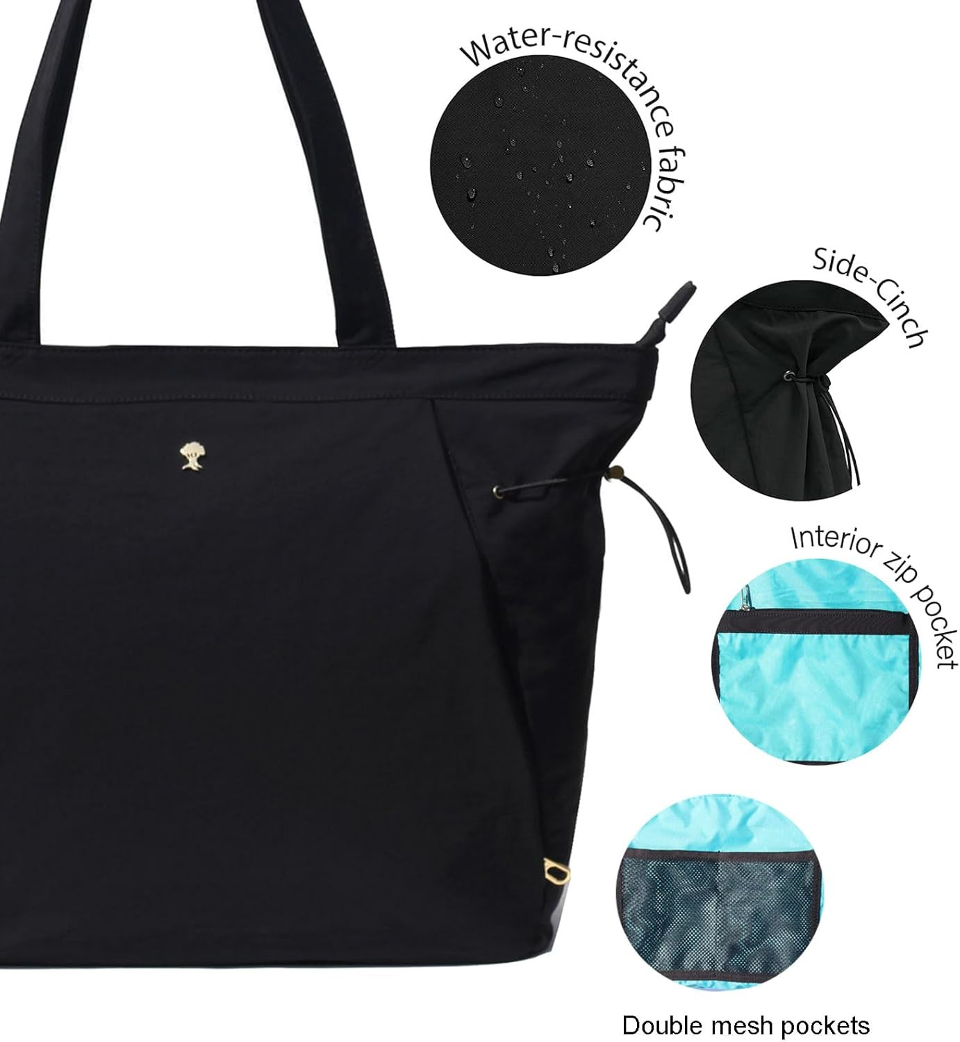 Yoga Tote Bag for Women Shoulder Bags Drawstring for Office Workout Travel Carry
