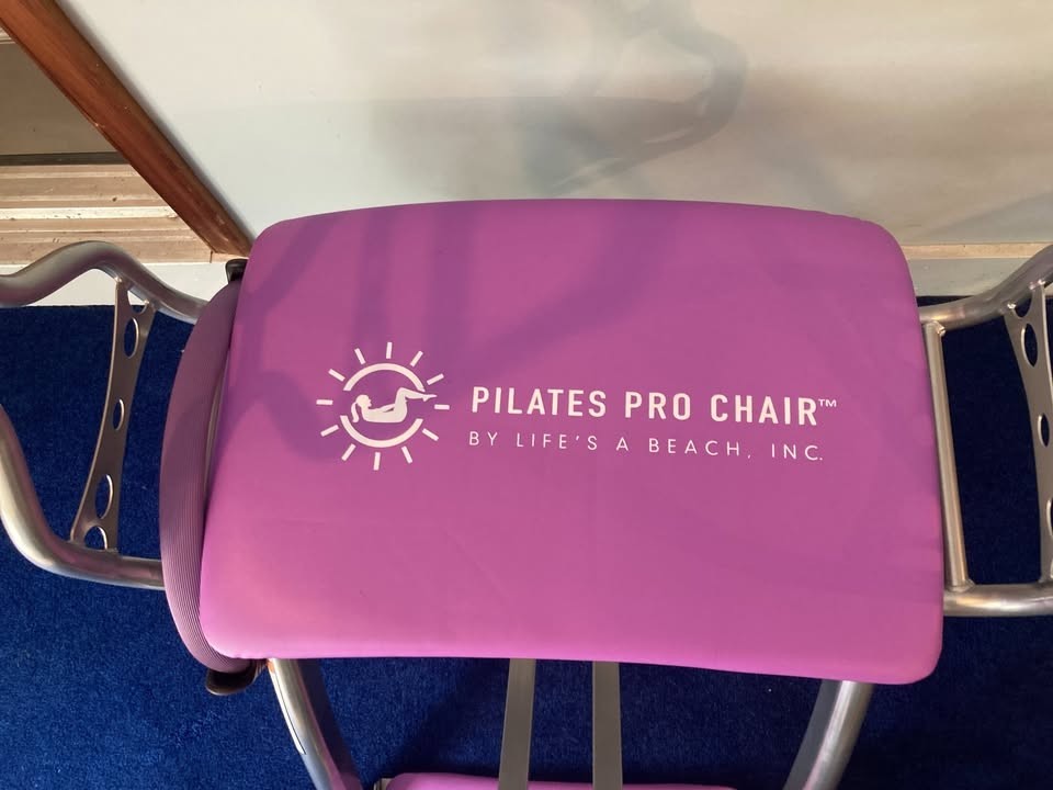 Pilates Pro Chair by Life&rsquo;s a Beach (Purple) + 5 Pilates Pro Chair DVDs New in S