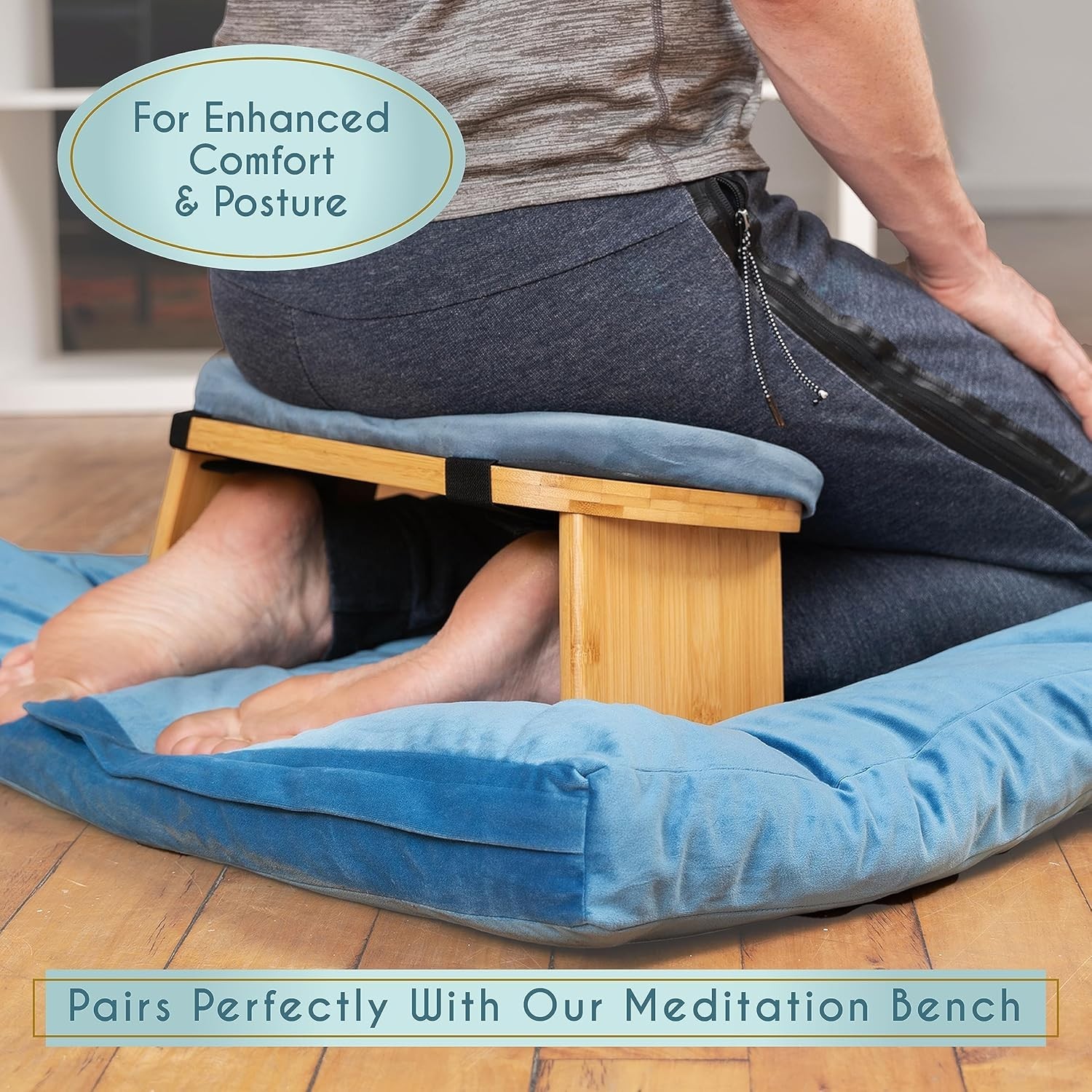 Tibetan Style Yoga Pillow – Large Velvet Cushion