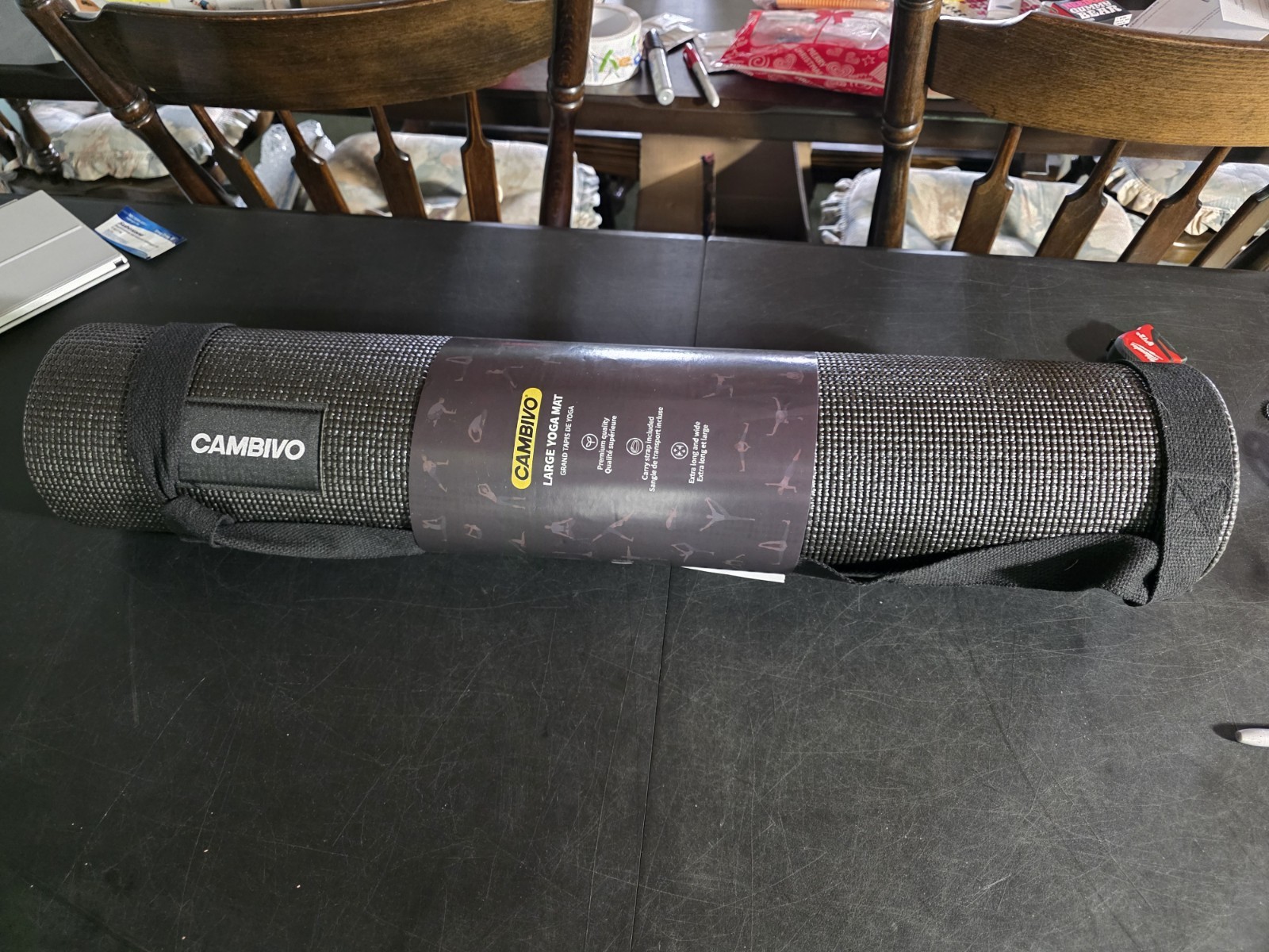 CAMBIVO Extra Long 84&Prime;X 30&Prime; X6mm Non-Slip Yoga Mat for Fitness & Workouts