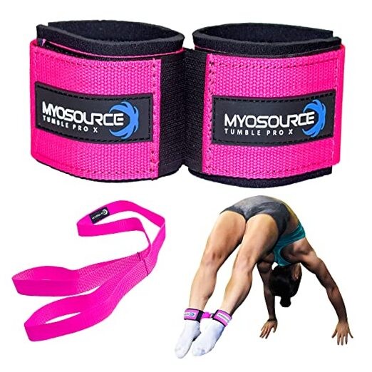 Tumble Pro X Ankle Straps Kit – Cheerleading Standing Tumbling Equipment, Pink
