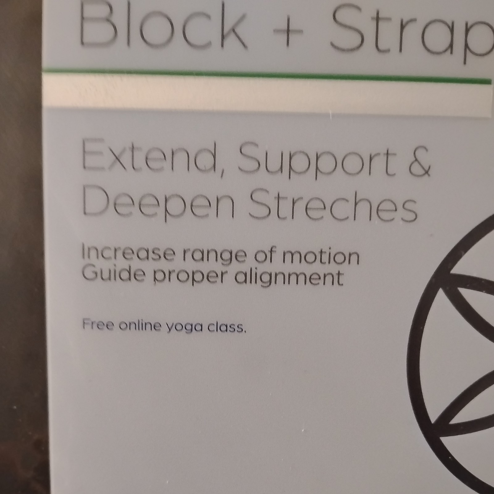 Gaiam Yoga Block + Yoga Strap Combo Set