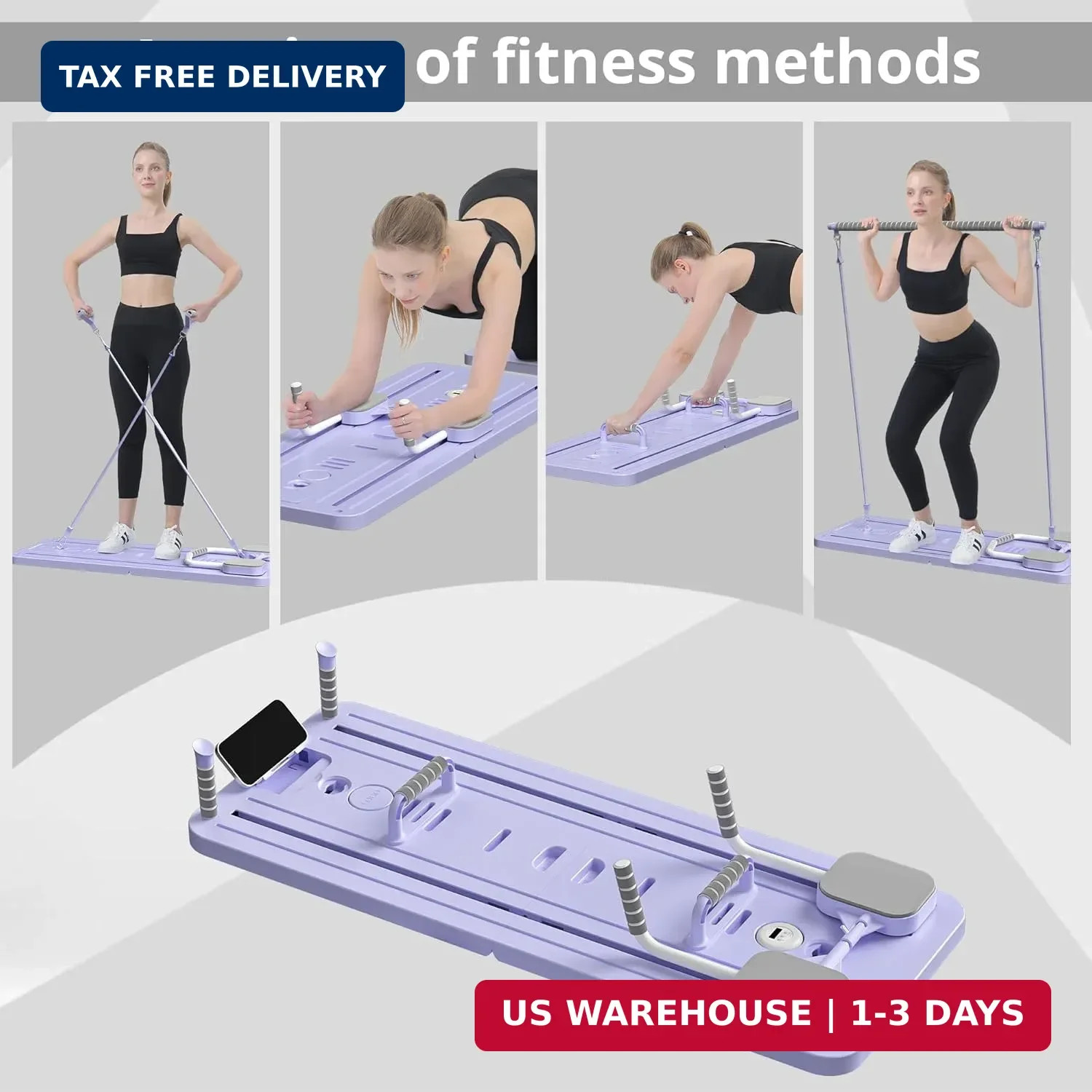 JANUA Pilates Board – Pilates Reformer Set, Multi-Purpose Foldable Pilates Refor