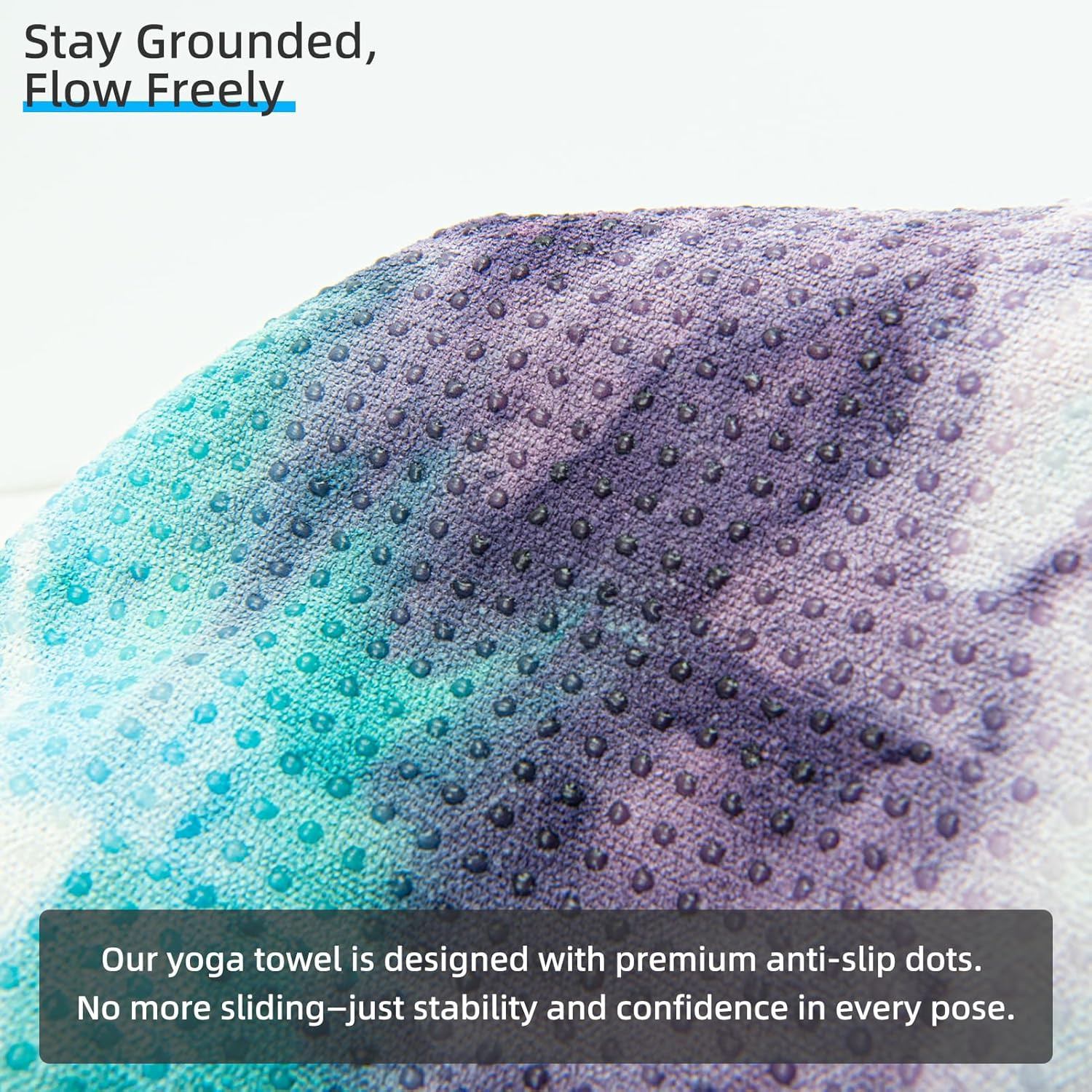 YESLIFE Non-Slip Extra Thick Hot Yoga Towel with One Sweat Towel, Microfiber Swe