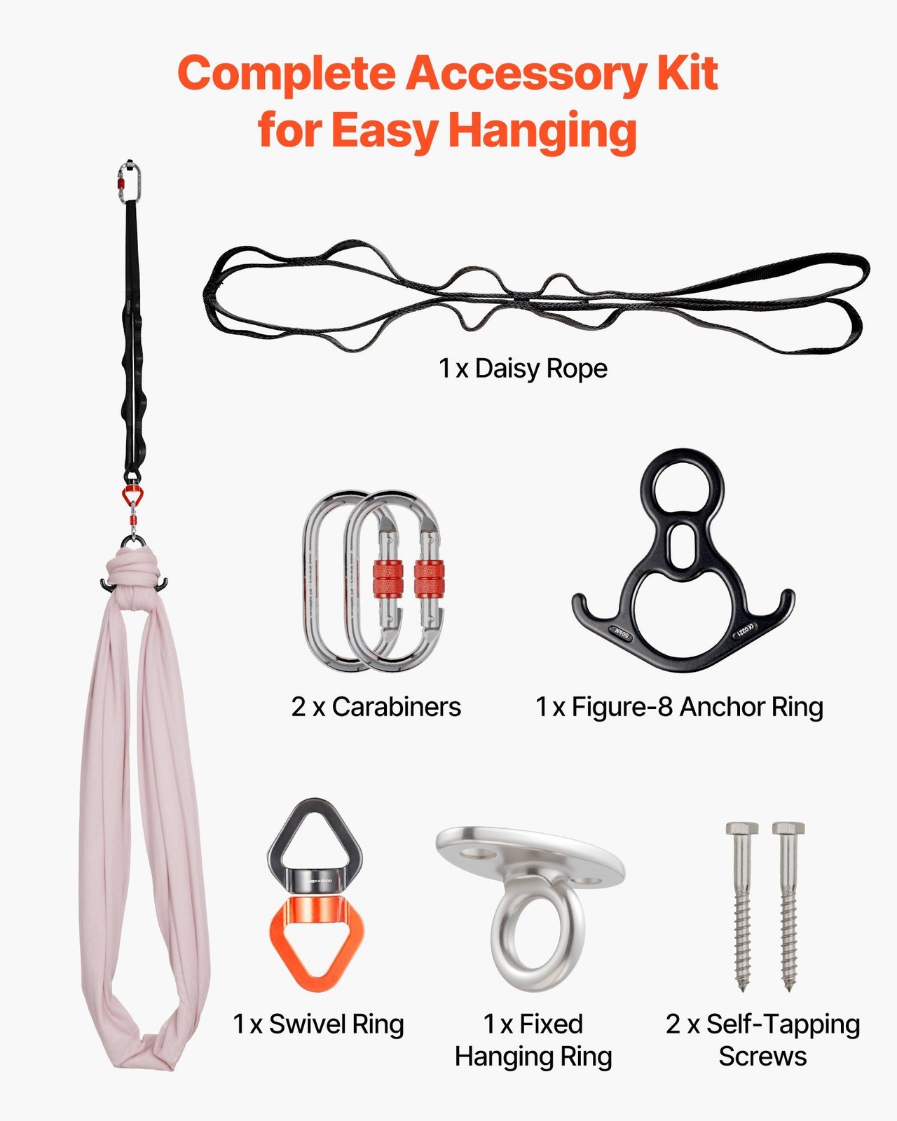 300lb Duty Yoga Swing Hammock 104.3×58.7in Durable Coating Wear Resistant
