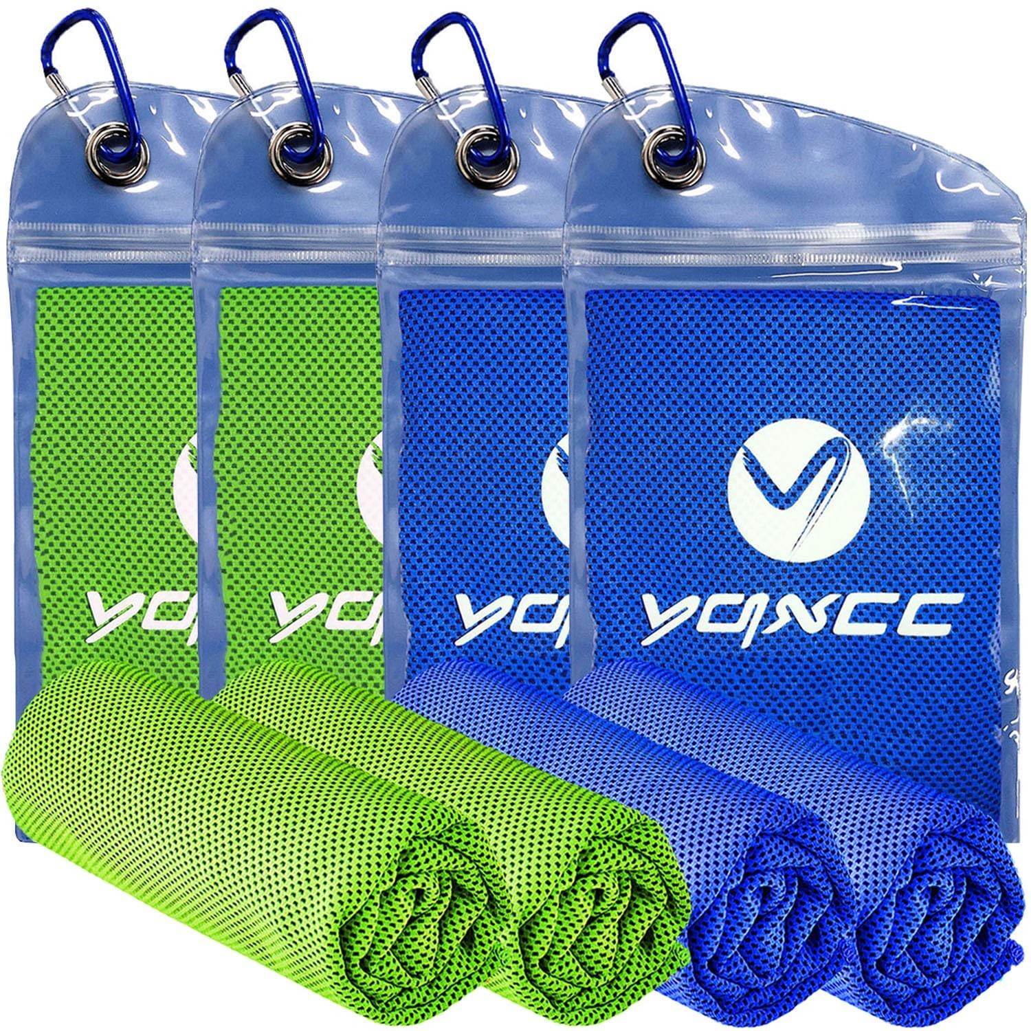 YQXCC Cooling Towels | 4 Pack 40&Prime;x12&Prime; | Cool Cold for Neck | Microfiber Soft …