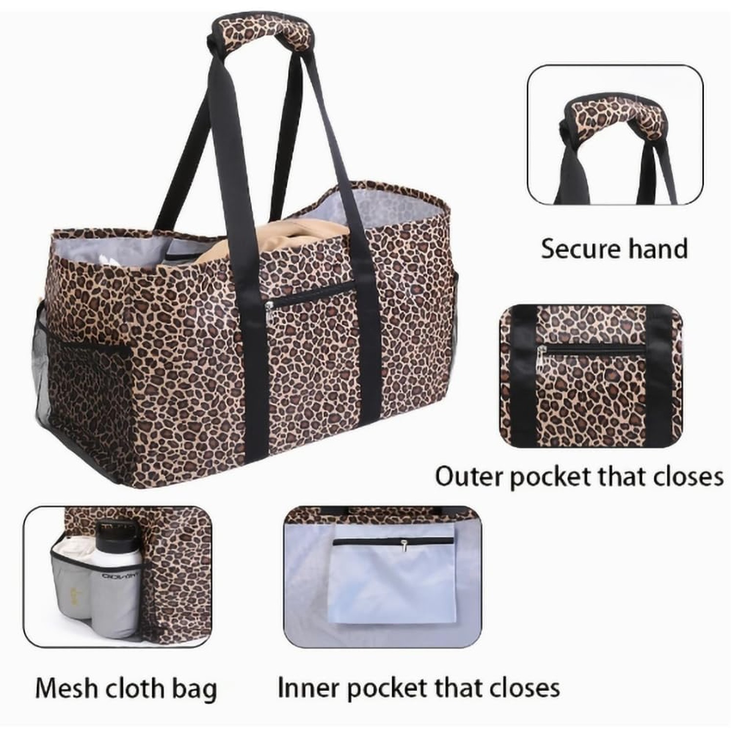 YELAIYEHAO Large Utility Tote Bag, Foldable Collapsible Tote for Storage Pool…