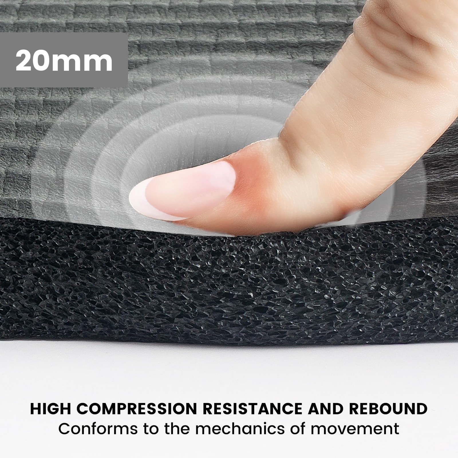 HASSLICKIT Yoga Knee Pad Cushion, 24 x 9.8 x 0.8 in Thick Mini Yoga Mat, Odor…