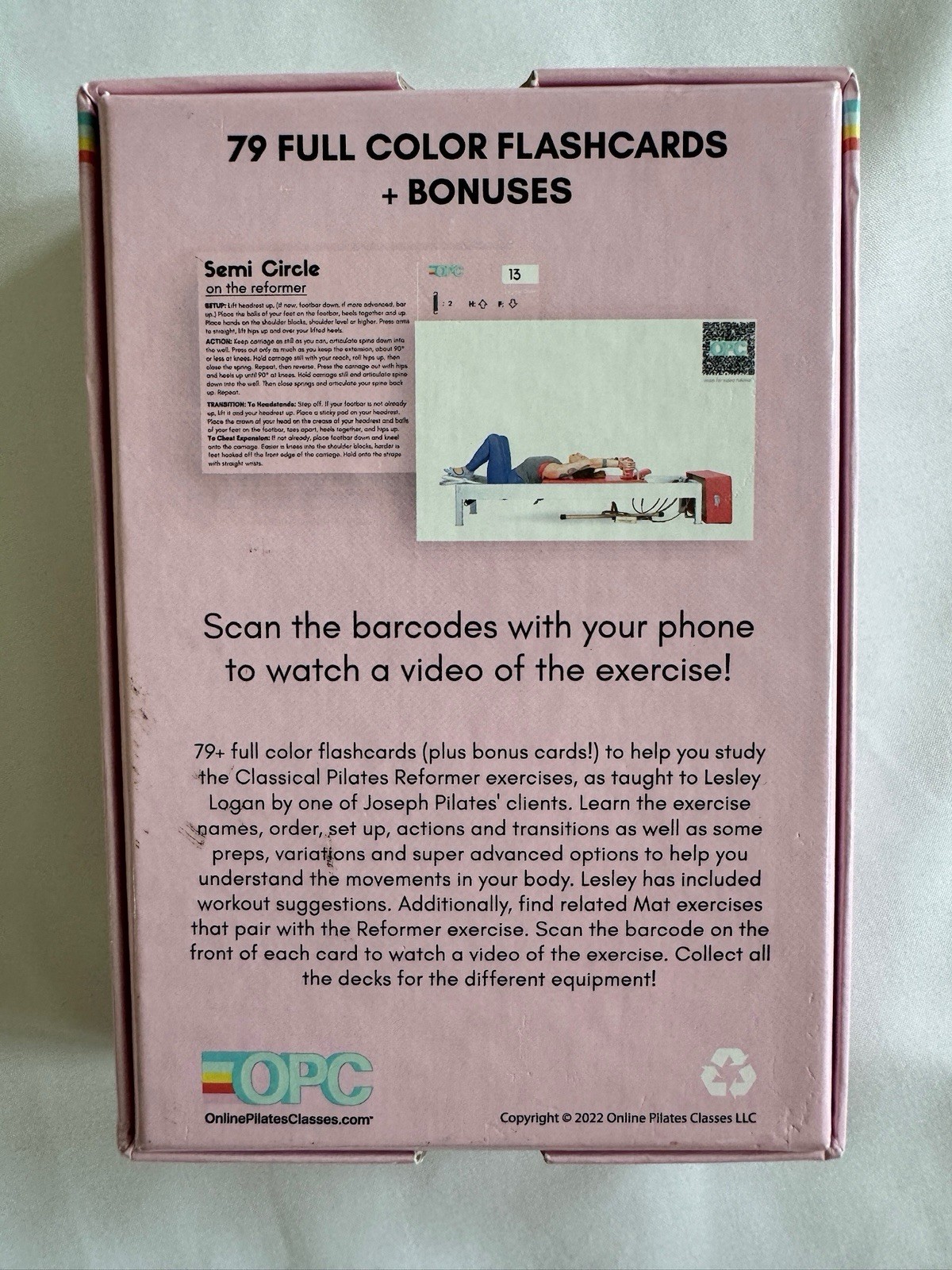 Pilates Reformer Cards, With access to Videos. New In Box!