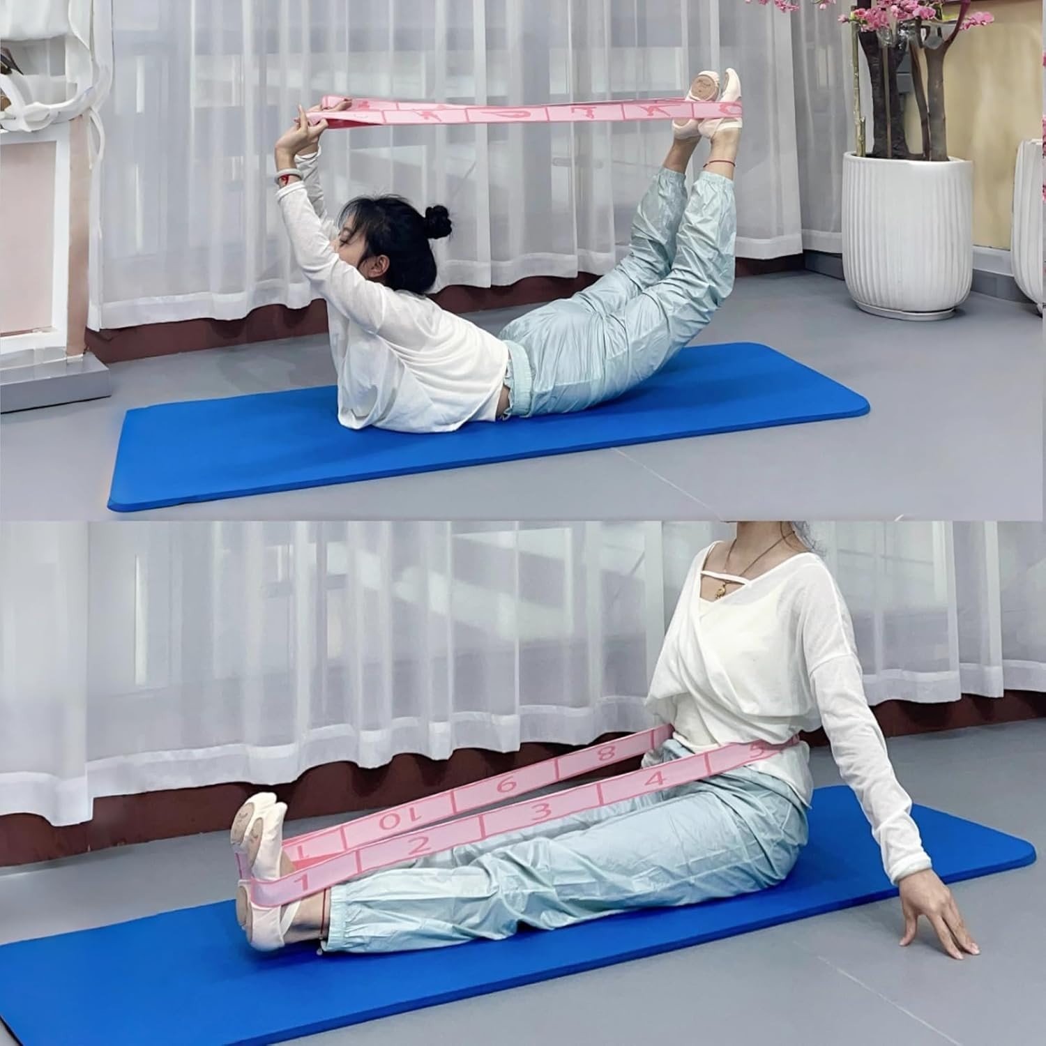 Multi-Loop Stretch Band – Yoga, Pilates, Ballet, and Physical Therapy Stretch…
