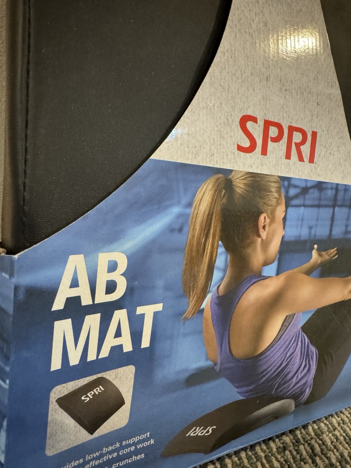 SPRI Ab Mat Core Exercise Support Cushion Black New in Original Packaging