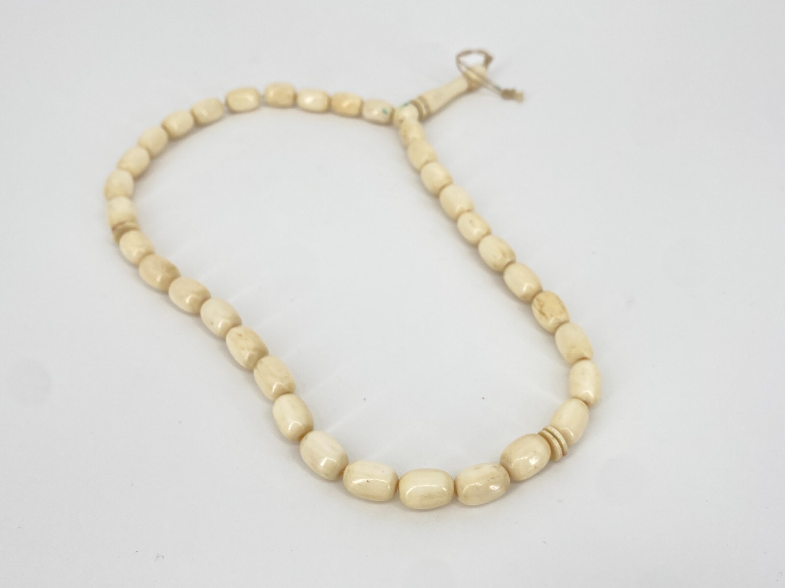 * PRAYER NECKLACE MALA HANDMADE ANTIQUE VINTAGE CREAM HIGH QUALITY