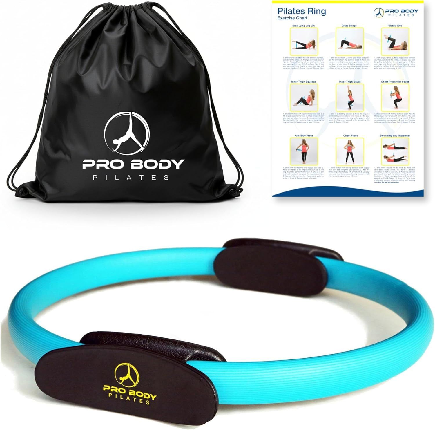 Probody Pilates Fitness Circle – 14 Inch Pilates Ring for Focusing on Toning Inn