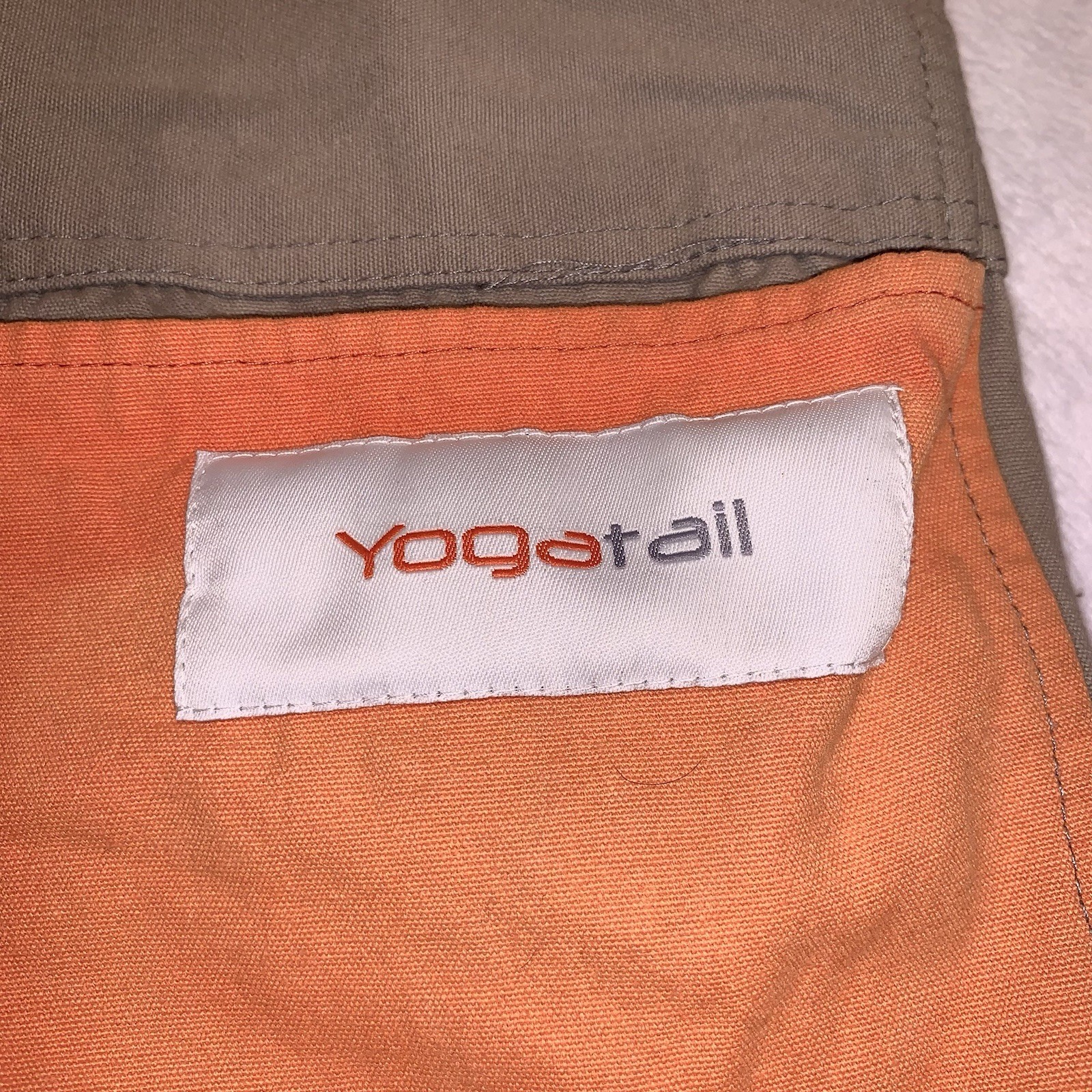 Yogatail Khaki/Orange Sling Yoga Mat Bag for Yoga Mat/Exercise Mat, Yoga Bag