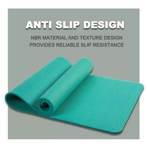 Yoga Mat 15mm Thick Durable Non Slip For Gym Exercise Fitness Pilates Workout