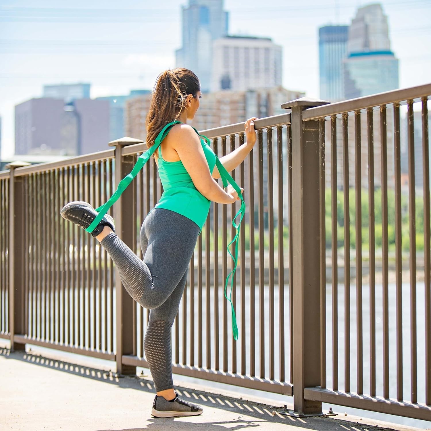 6&prime; Stretch Out Strap with Exercise Guide for Enhanced Flexibility