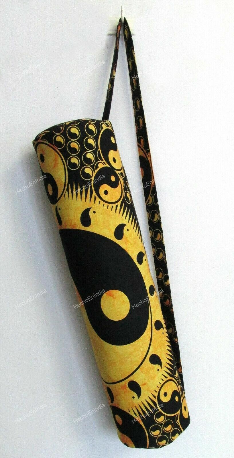 Cotton Mat Handmade Yoga Strap Bag Shoulder Carrier Mandala Hippie Large