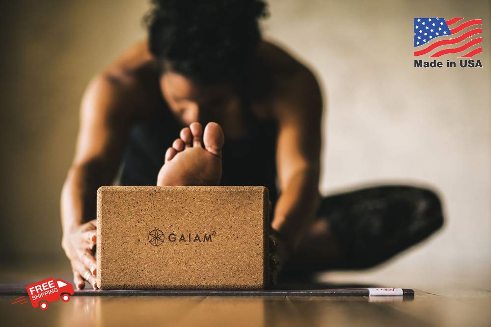 Gaiam Yoga Block – Supportive Latex-Free Eva Foam – Soft Non-Slip Surface with B