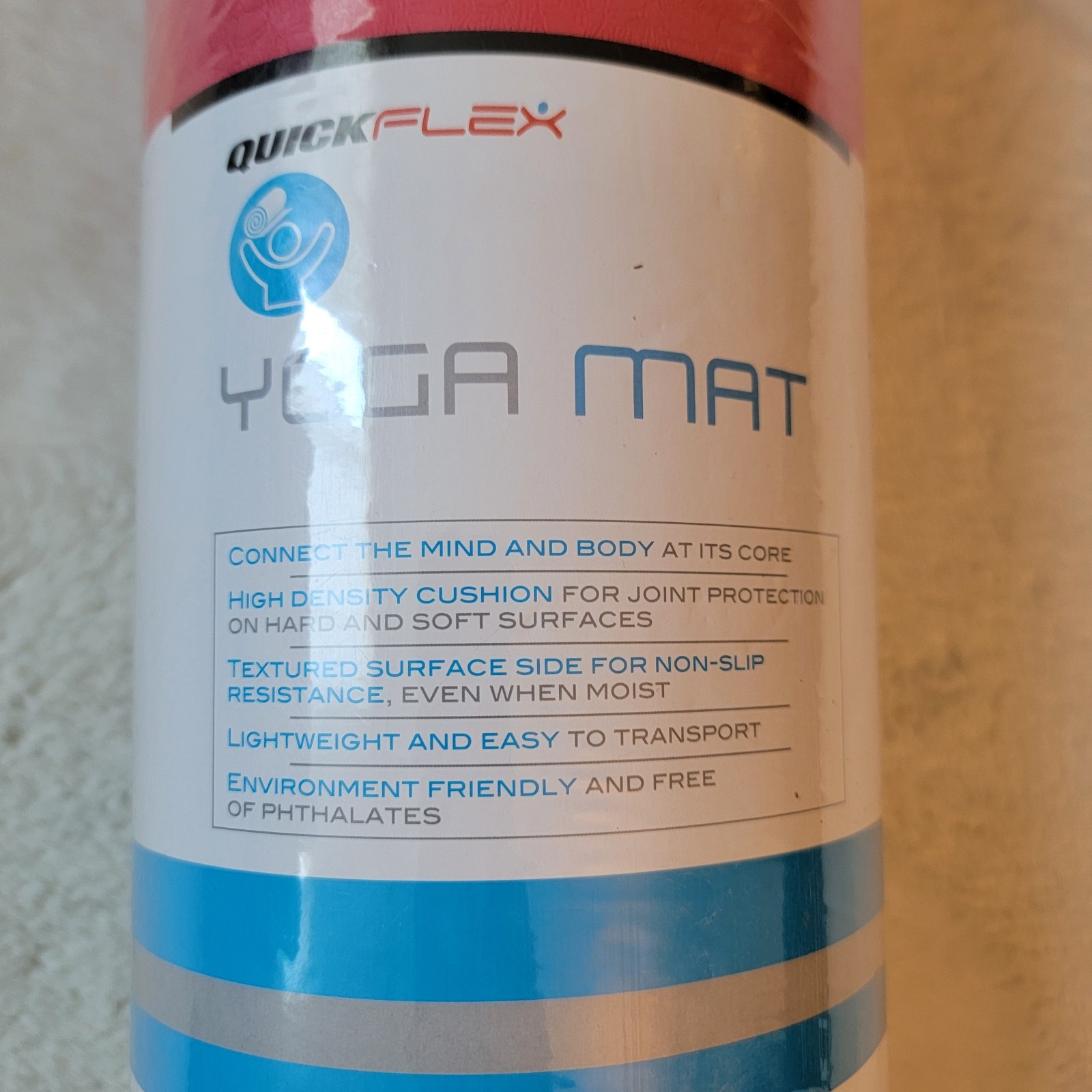 Quick Flex Yoga Mat Pink Exercise Mat