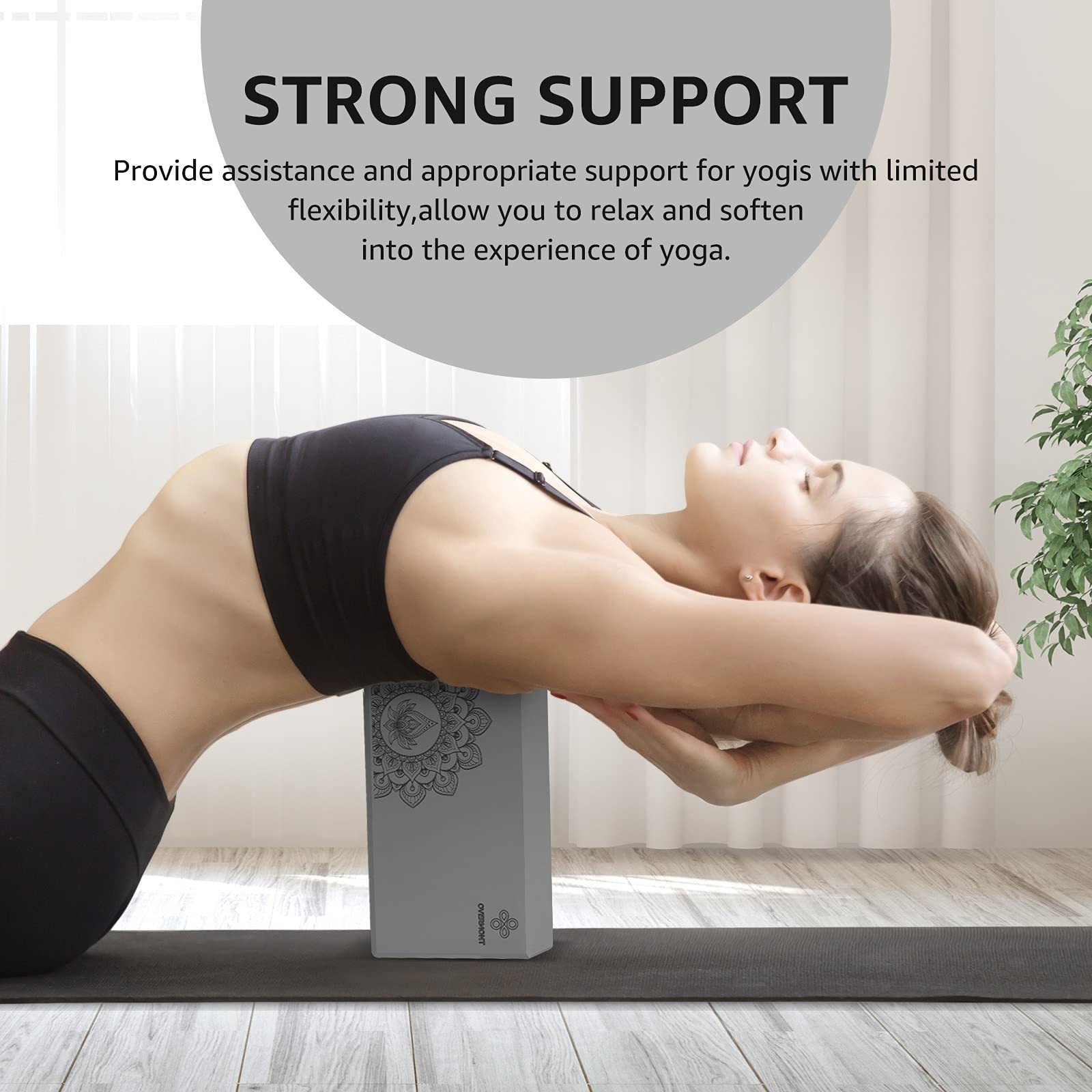Overmont Yoga Block 2 Pack Supportive Latex-Free EVA Foam Soft Non-Slip Surfa…