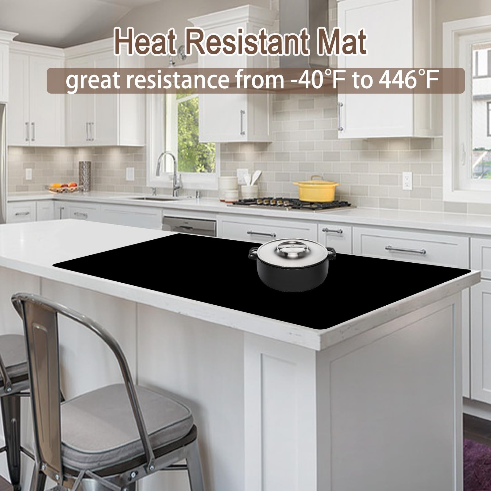 47.3 »x23.6 »(120cmx60cm) Extra Large Silicone Mat for Kitchen Counter, 1.4MM…