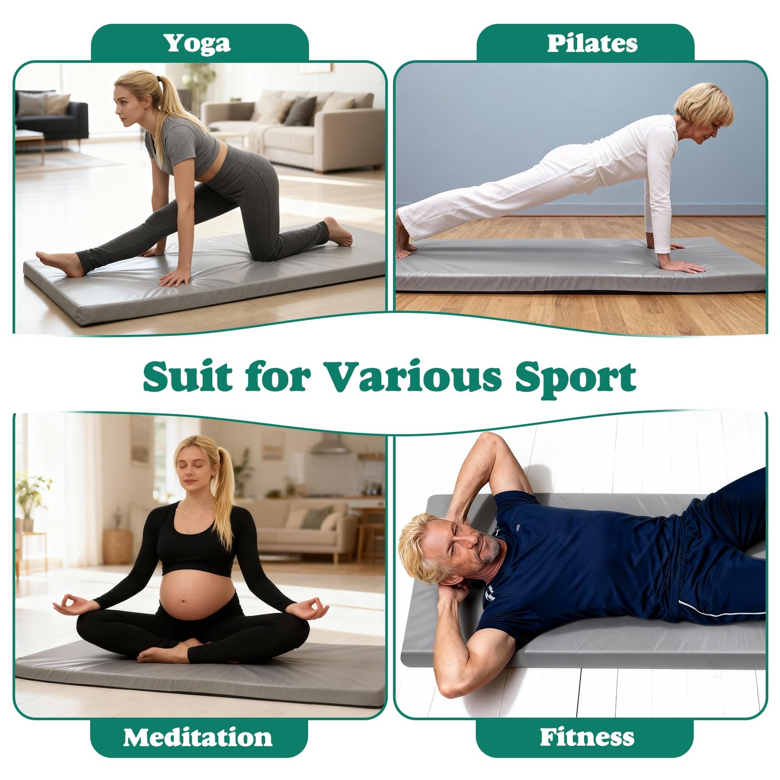 3 Inch Extra Thick Yoga Mat 6 * 2.5ft Thick Extra Wide Workout Mat, Non Slip …