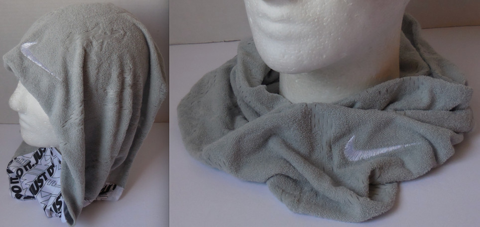 Nike Cooling Towel Scarf LT Smoke Grey/Anthracite/White 17&Prime; X 12&Prime;