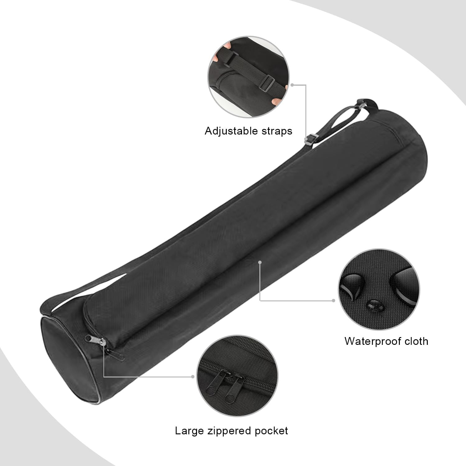 for Women & Men,Travel Yoga Gym Bag for 1/4&Prime; 1/3&Prime; Thick Exercise Yoga Mat,Fit…